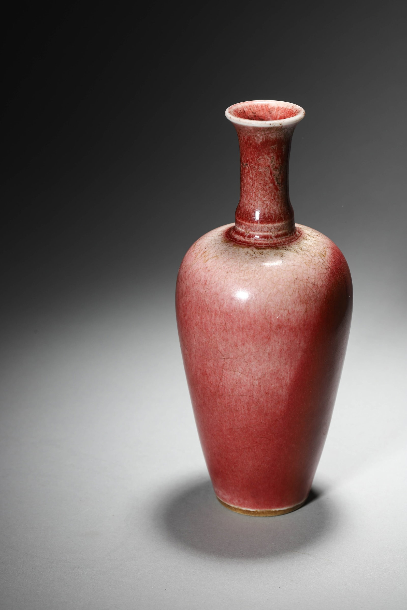 Peach Bloom Glaze Olive-Shape Vase - 5