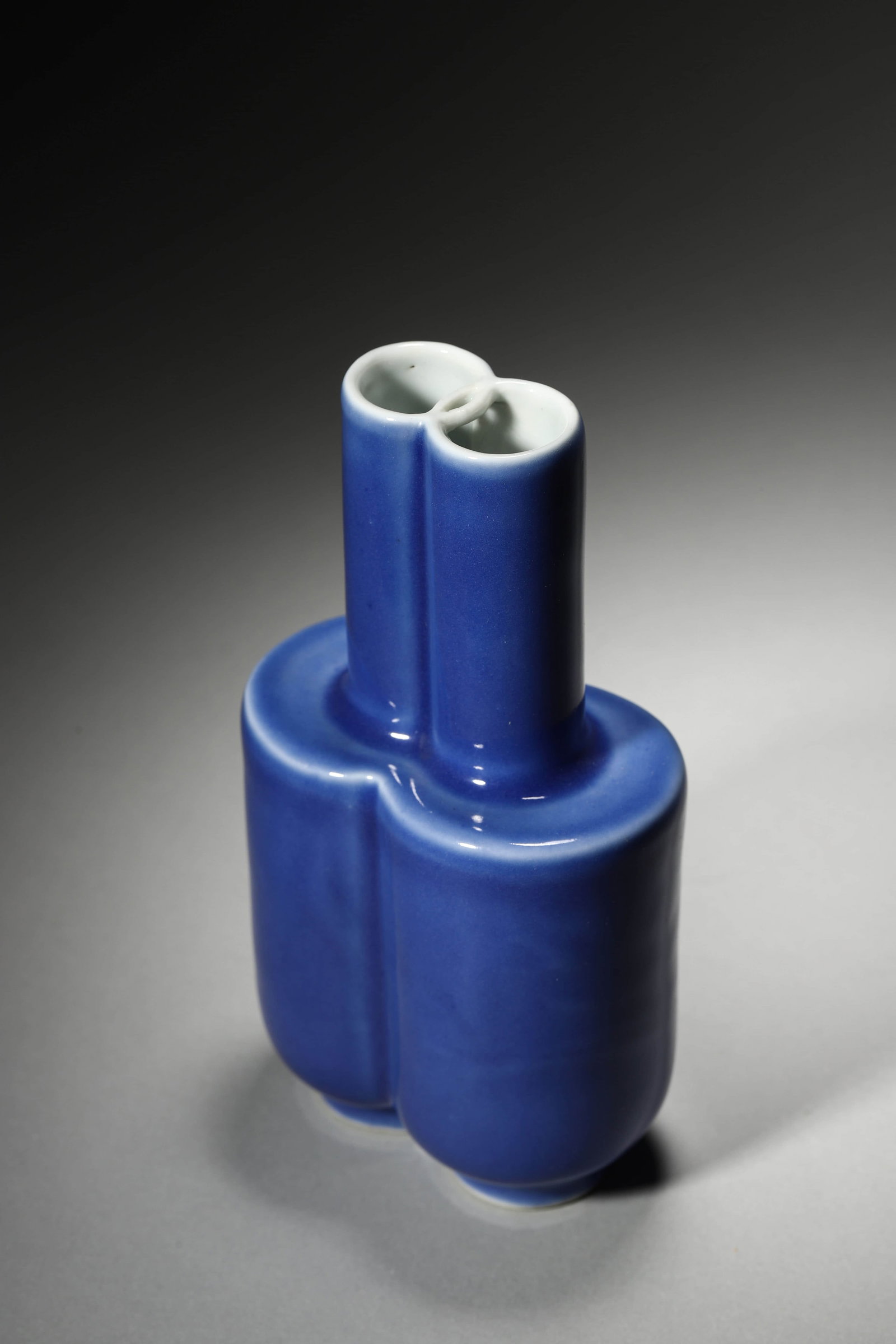 Blue Glaze Conjoined Vase - 2