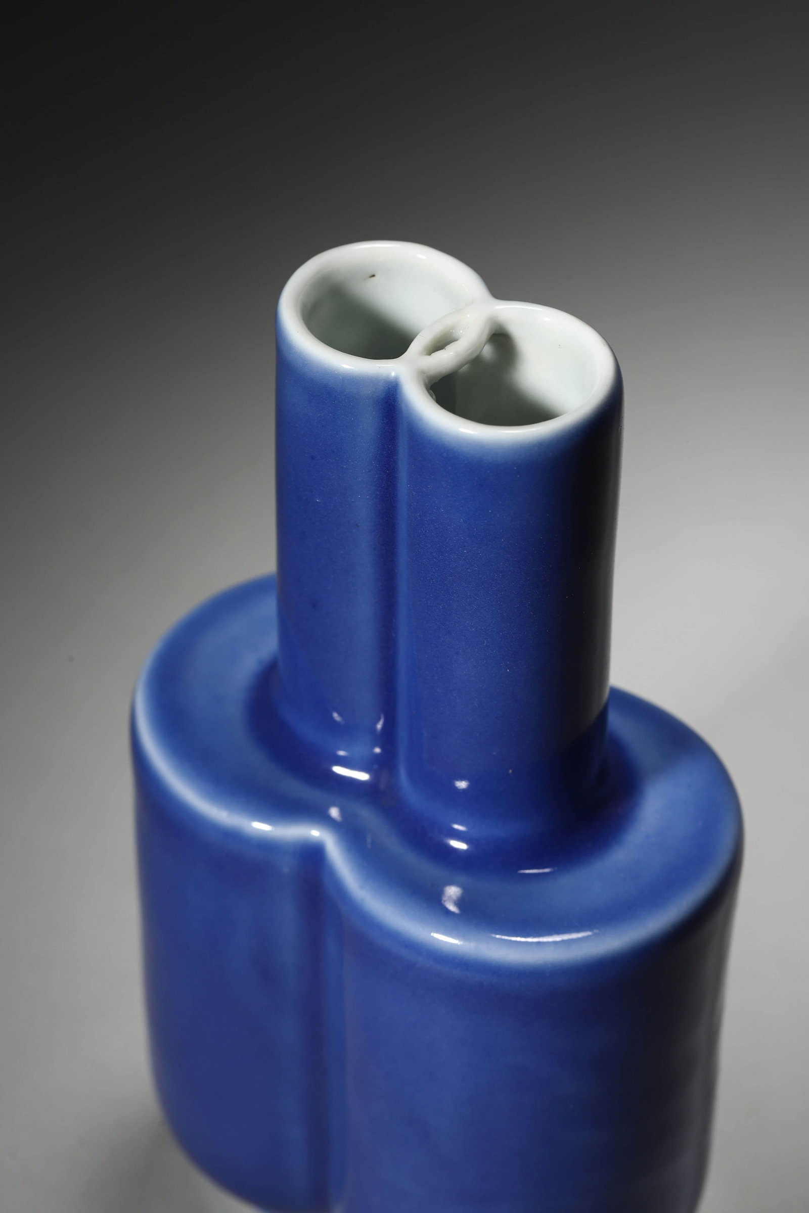 Blue Glaze Conjoined Vase - 3