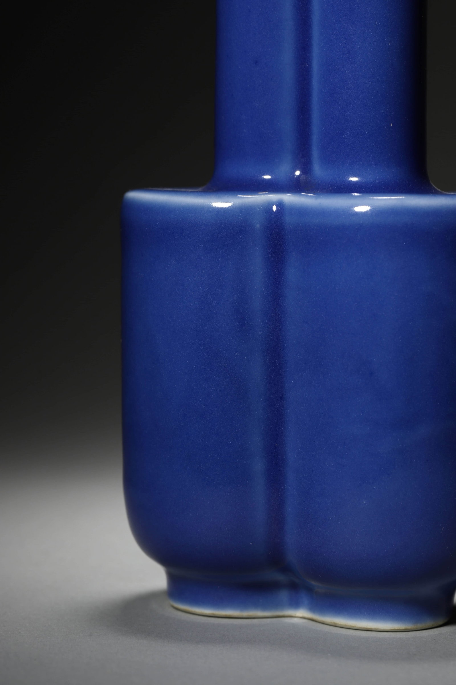 Blue Glaze Conjoined Vase - 4