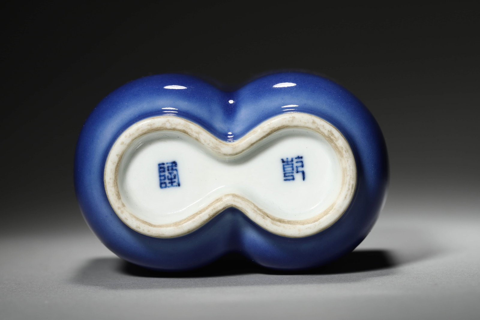 Blue Glaze Conjoined Vase - 5