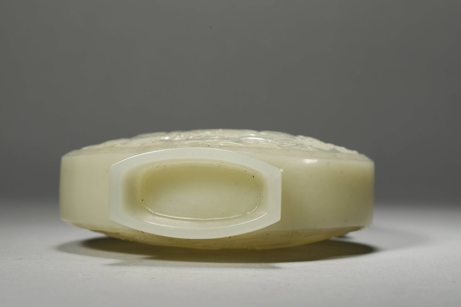 Carved Jade Elephant Moon Flask - 10