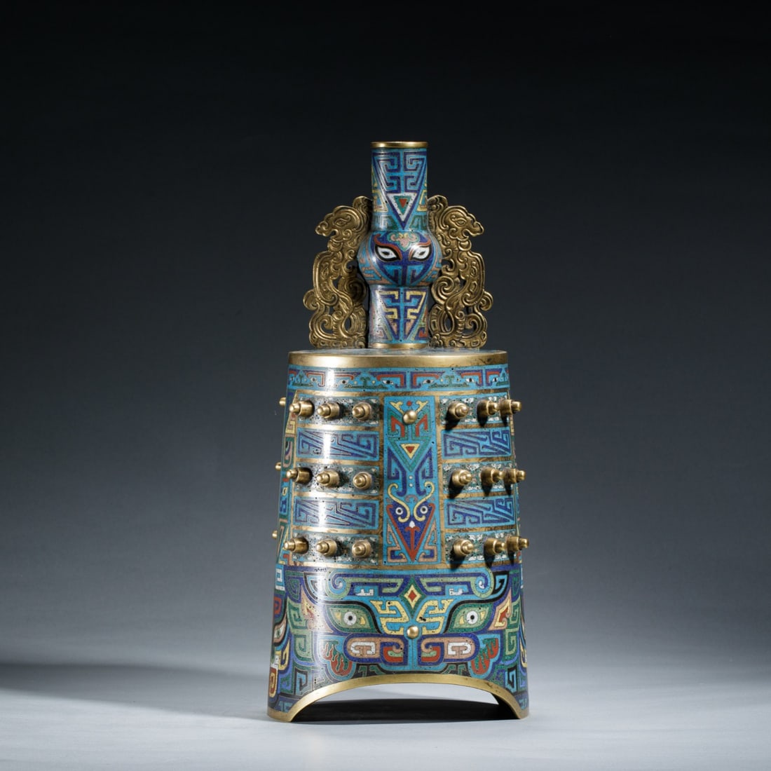 Cloisonne Enamel Temple Bell - 6