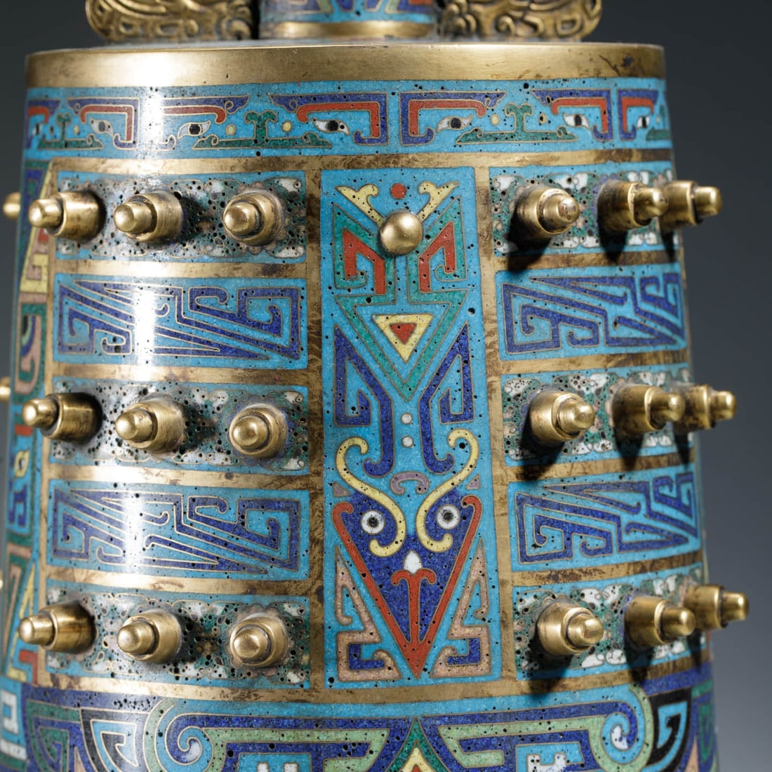 Cloisonne Enamel Temple Bell - 7