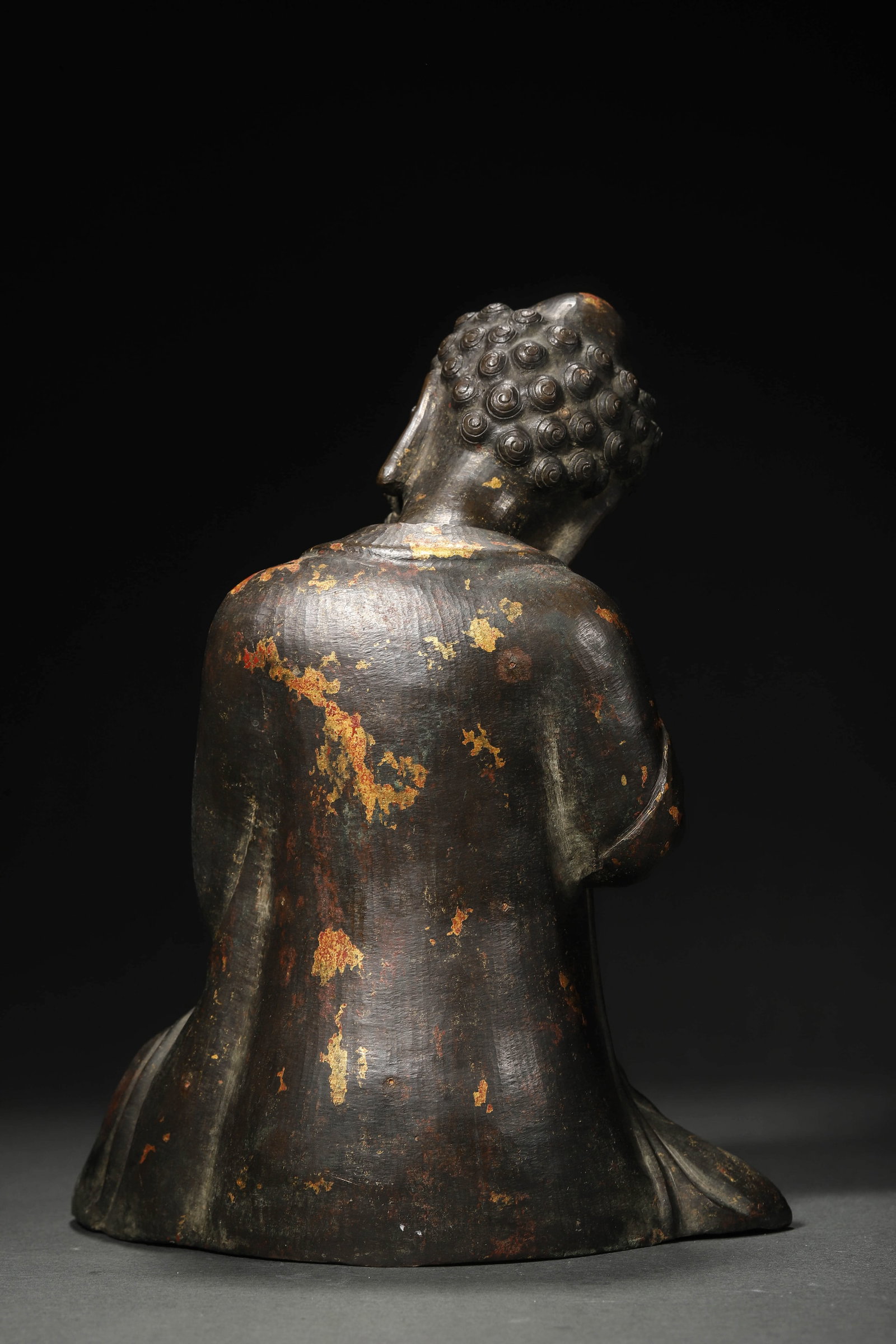 A Chinese Bronze Luohan Statue - 4