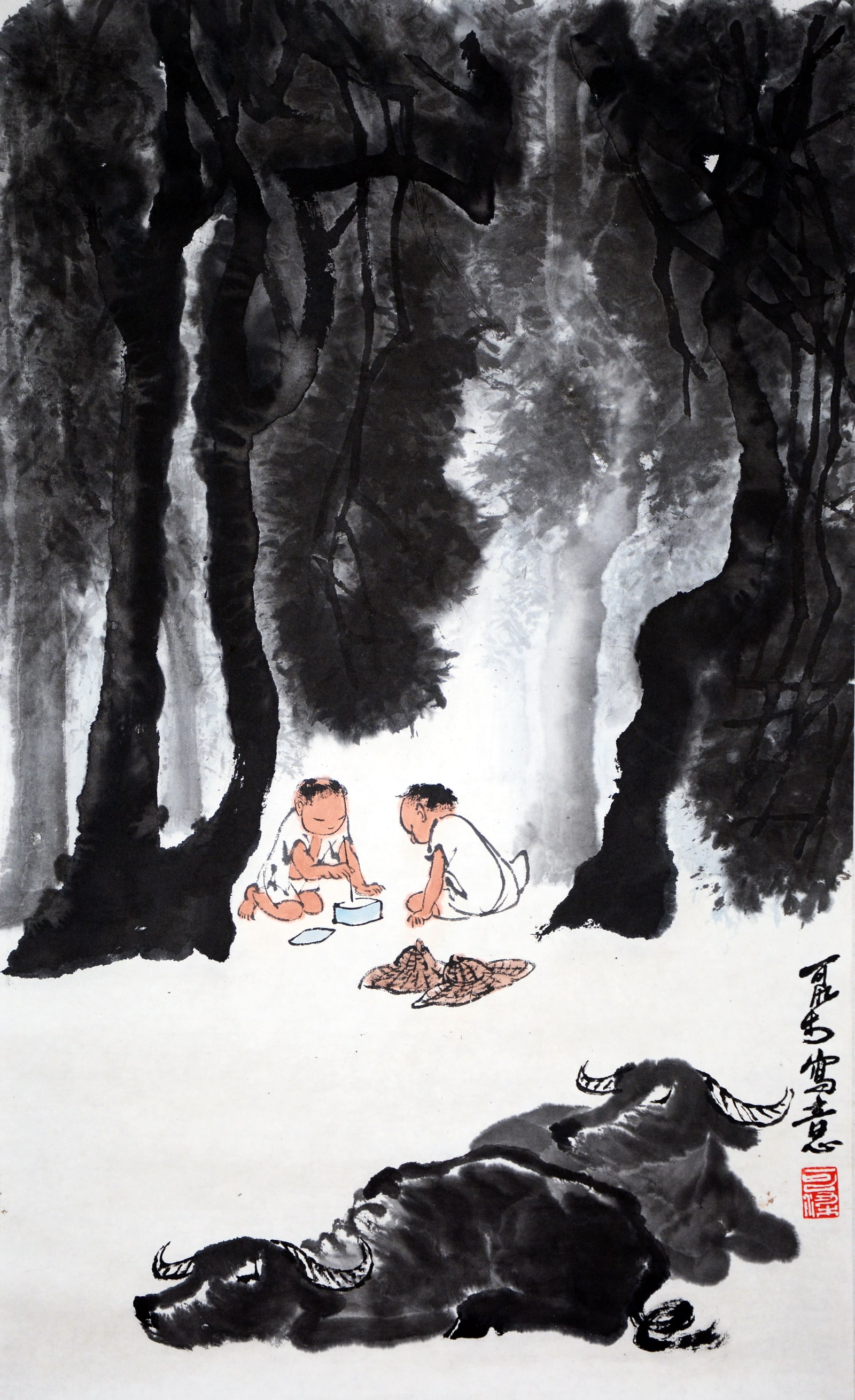 Chinese Drawing Figure Painting, Li Keran Mark: Chinese Drawing Figure Painting, Li Keran Mark 82×51cm