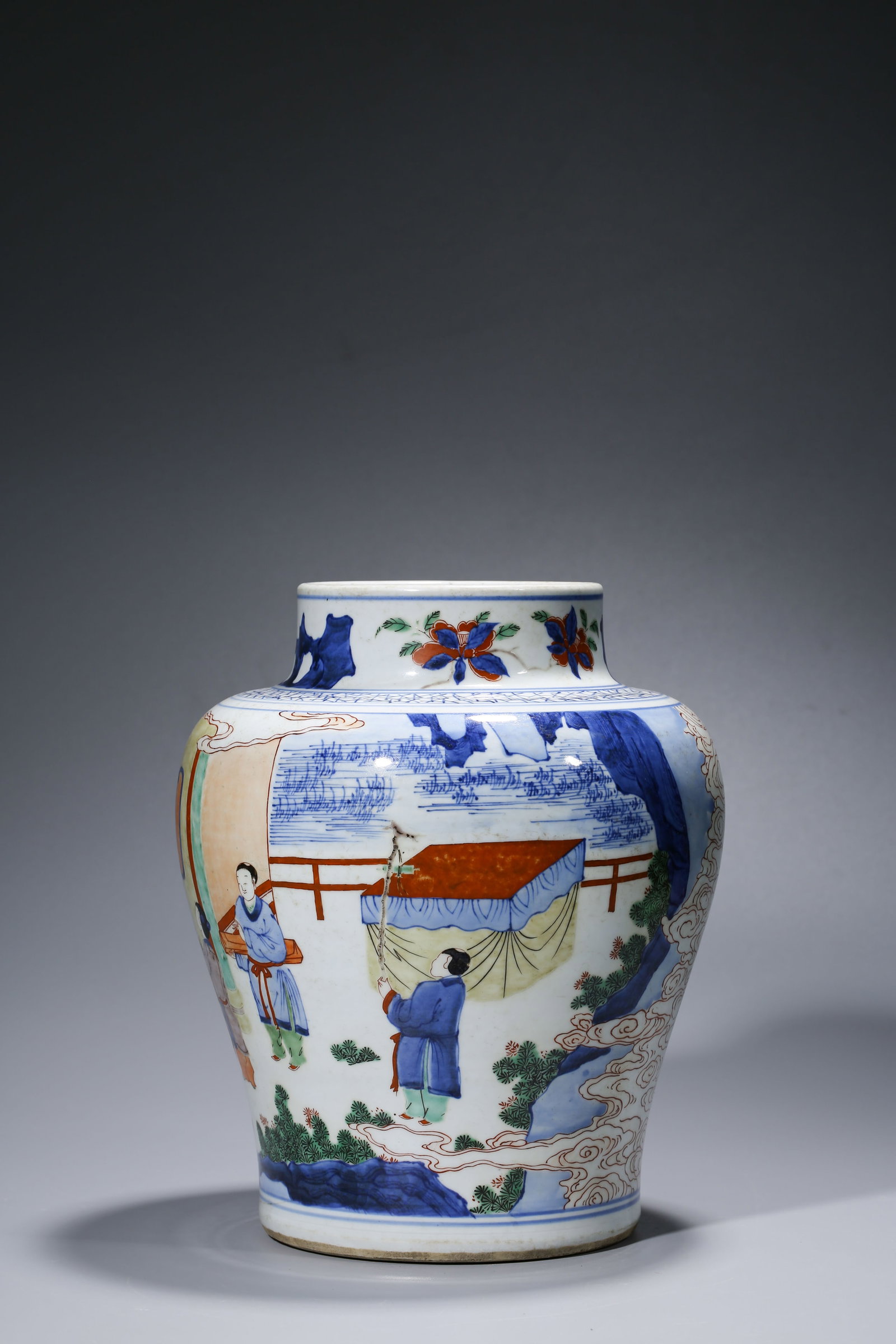 Wucai Figural General Jar - 3