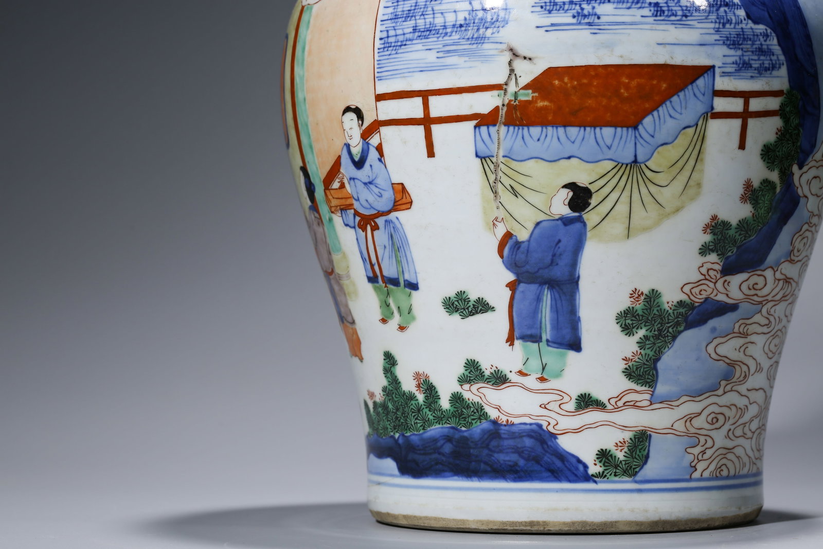 Wucai Figural General Jar - 4