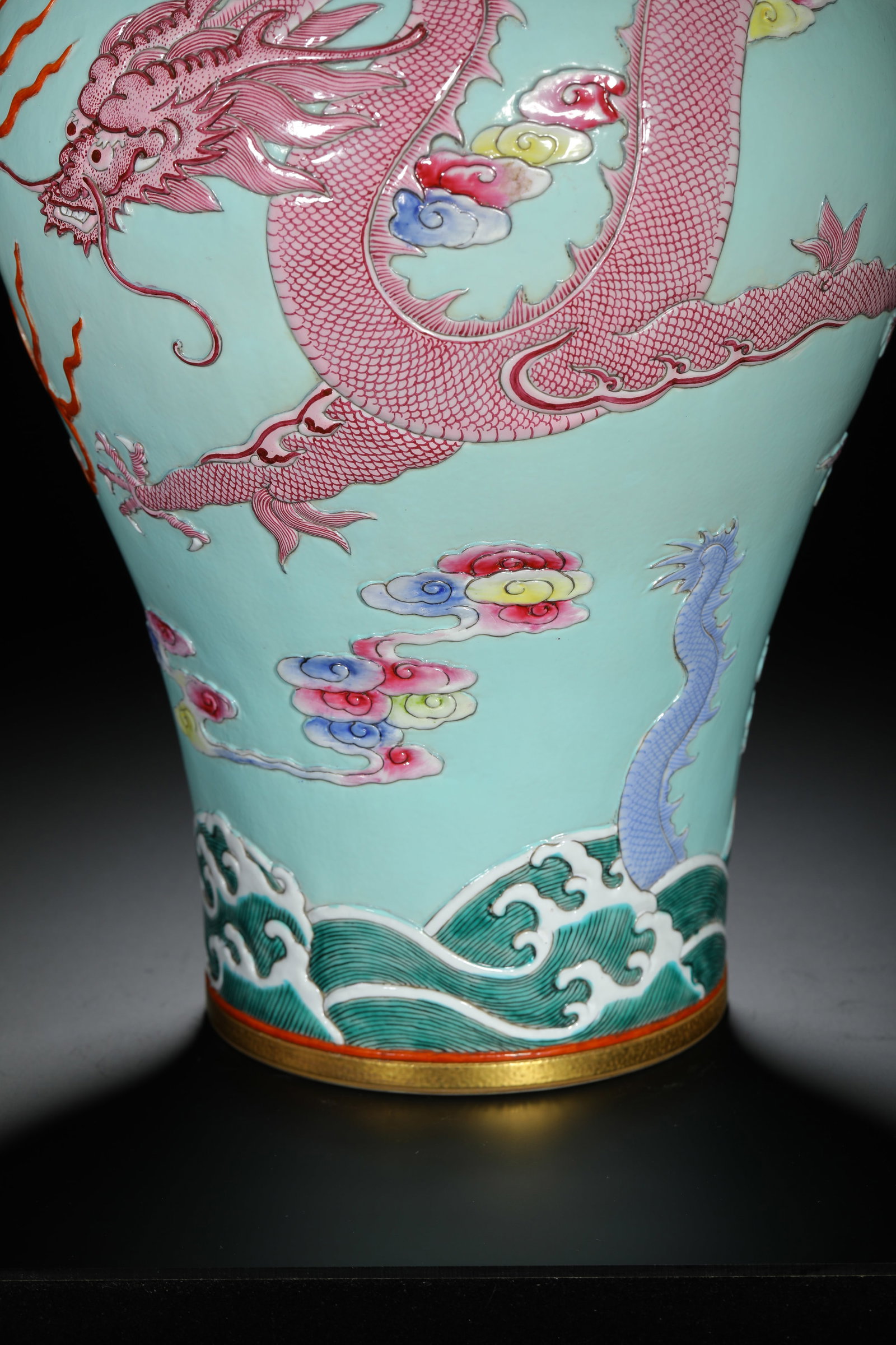 Green-Glazed Dragon Meiping - 4