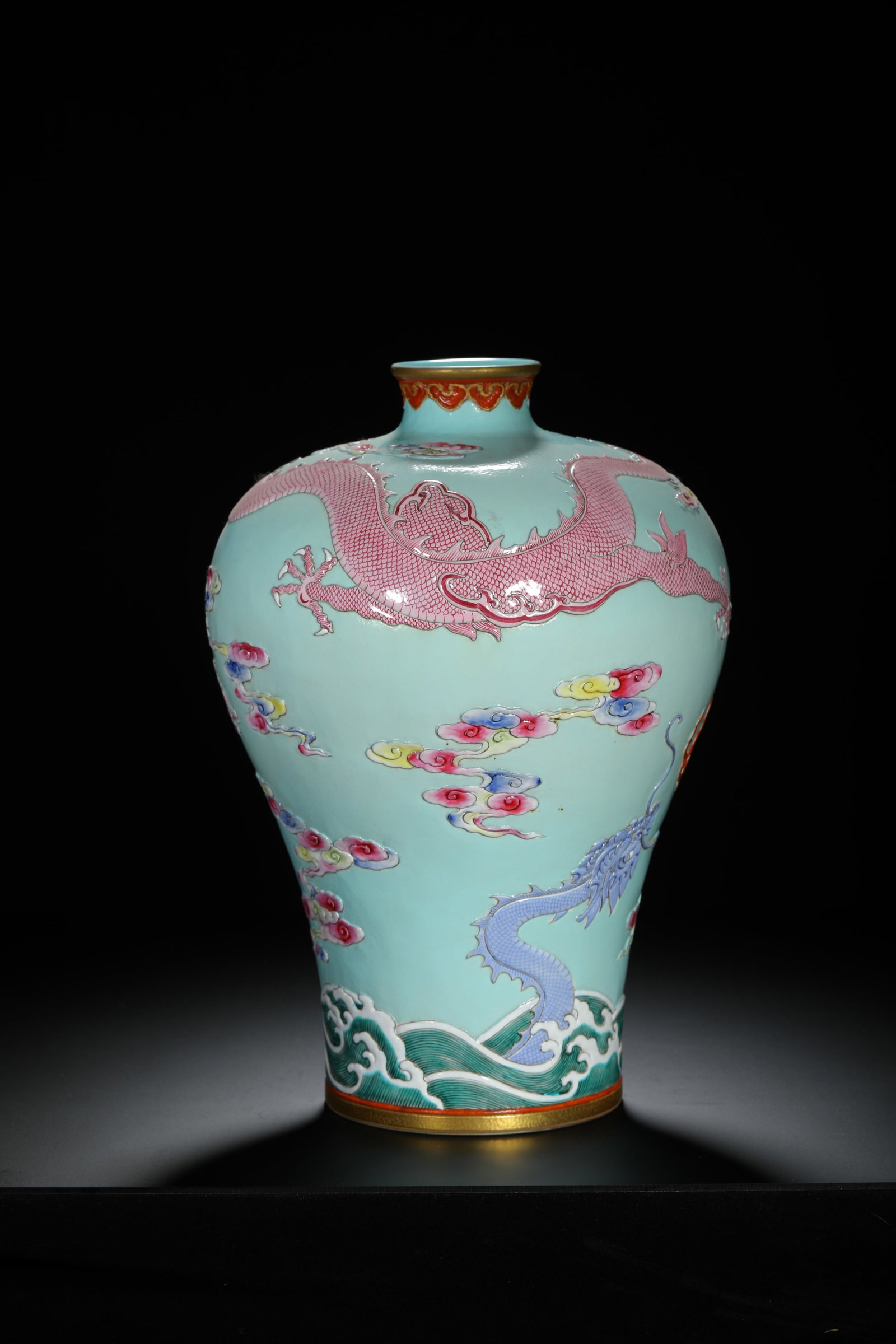 Green-Glazed Dragon Meiping - 6
