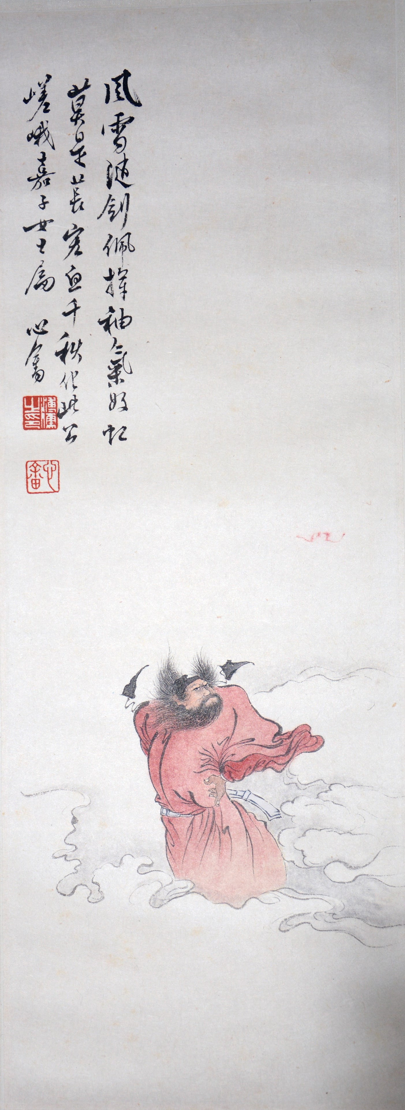 Chinese Drawing Figure Painting, Pu Ru Mark: Chinese Drawing Figure Painting, Pu Ru Mark 45×16cm