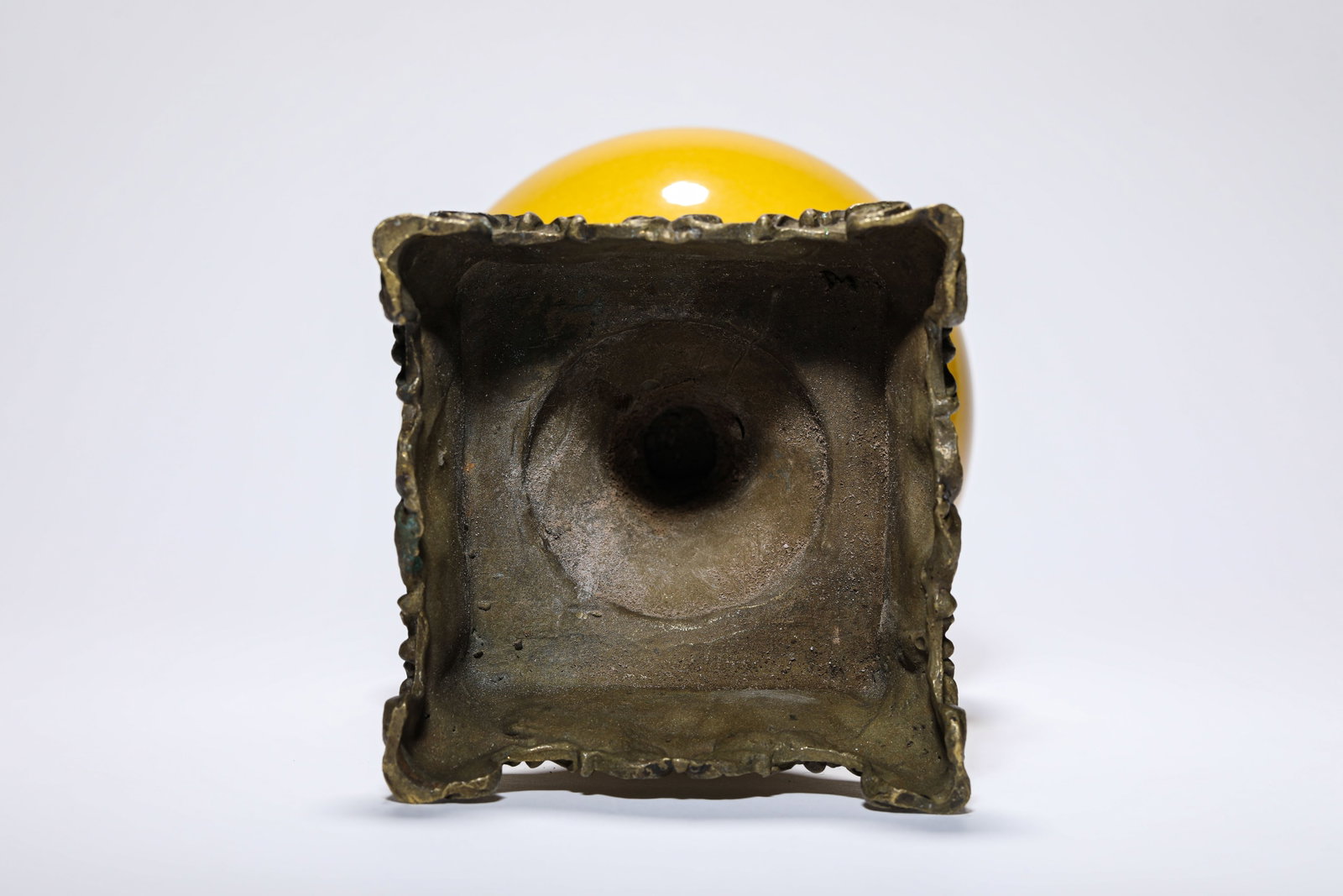 A YELLOW-GLAZED BOWL - 6