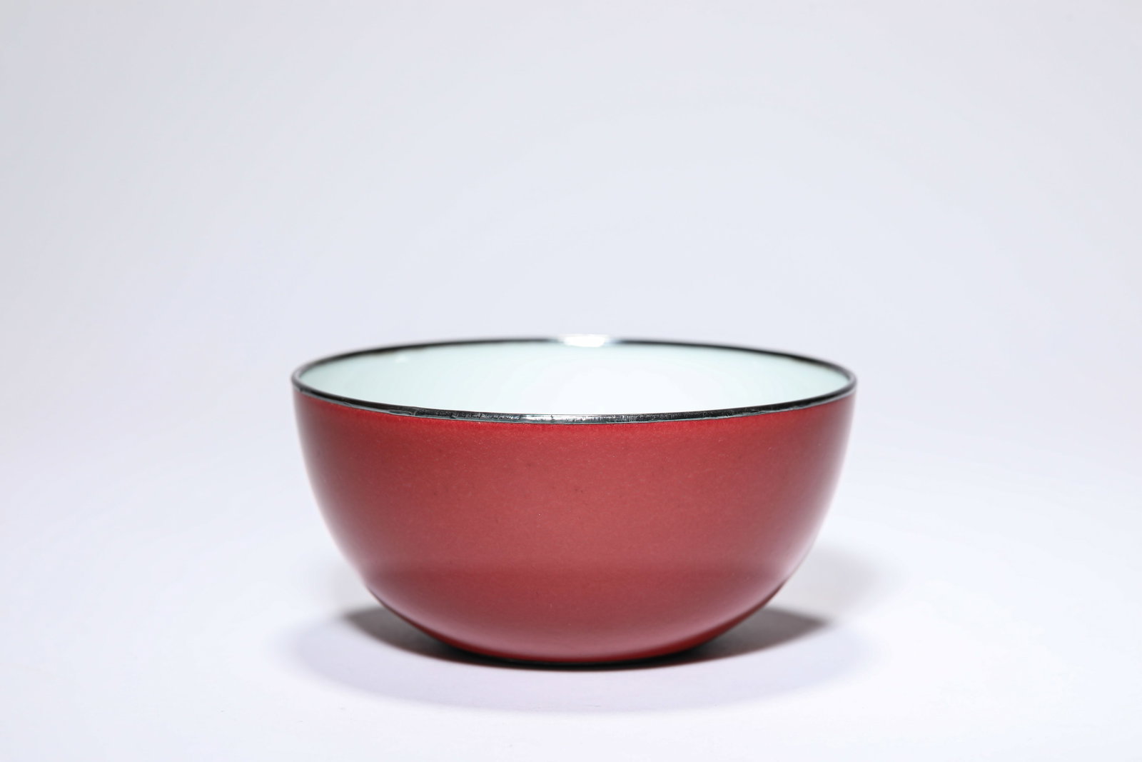 A RED-GLAZED SILVER-MOUNTED BOWL - 3