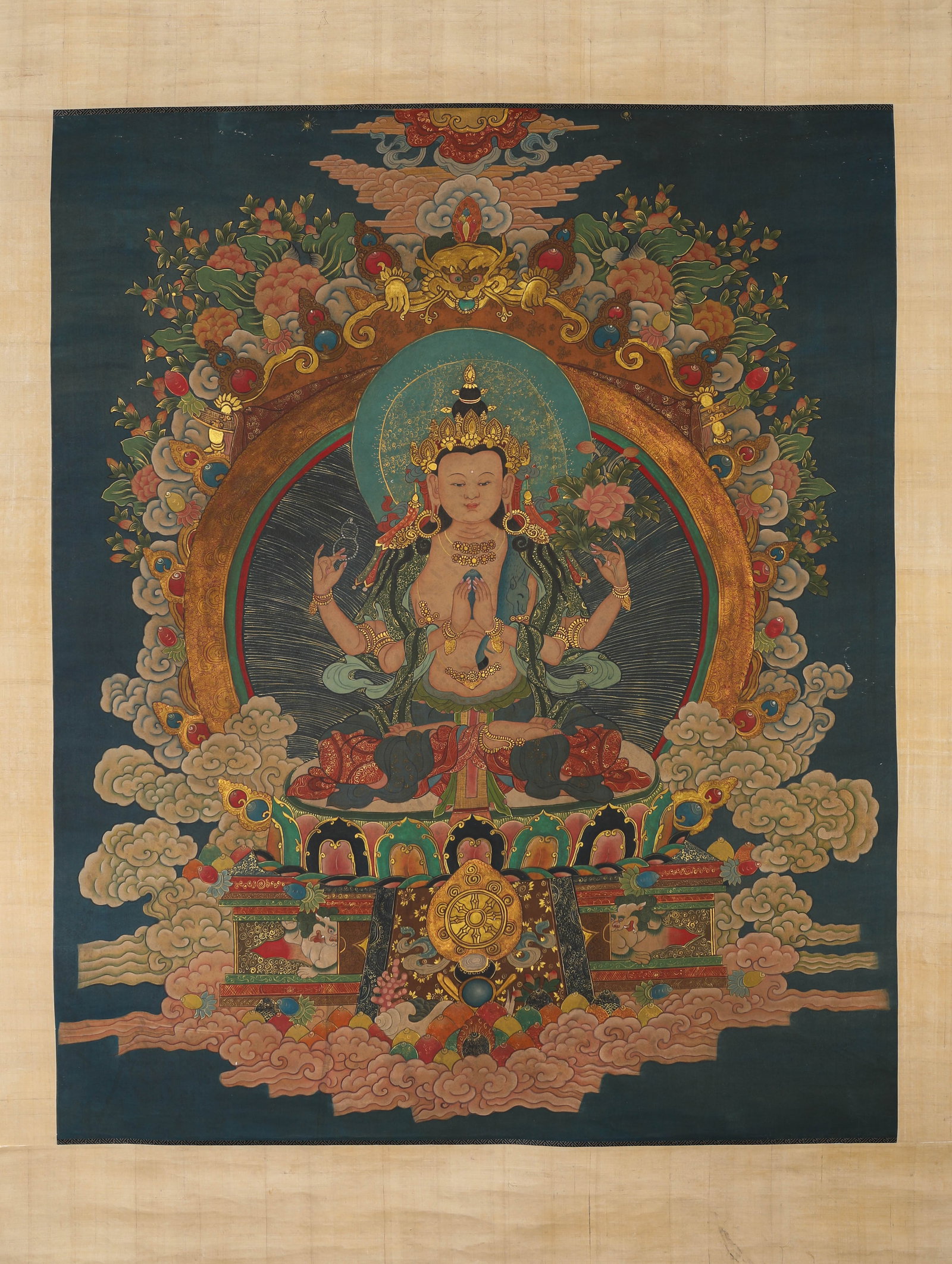 ANONYMOUS, ATTRIBUTED TO, BUDDHA: ANONYMOUS, ATTRIBUTED TO, BUDDHA Description: Dimensions: Width: 97.5 cm x Height: 119 cm. All measurements are approximate.