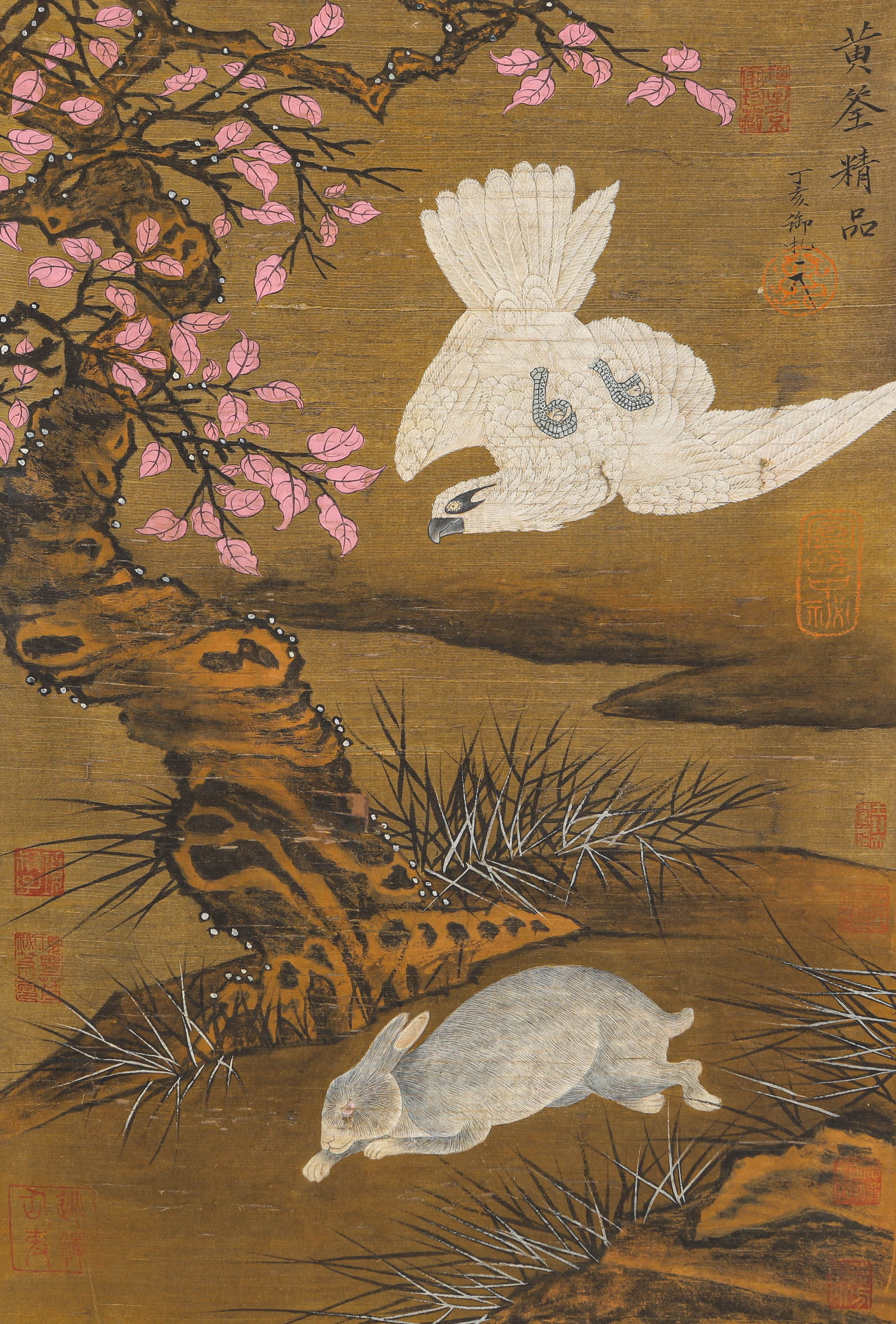 HUANG QUAN (903-965), ATTRIBUTED TO, FLOWER-AND-BIRD: HUANG QUAN (903-965), ATTRIBUTED TO, FLOWER-AND-BIRD Description: Dimensions: Width: 40.5 cm x Height: 9.5 cm. All measurements are approximate.