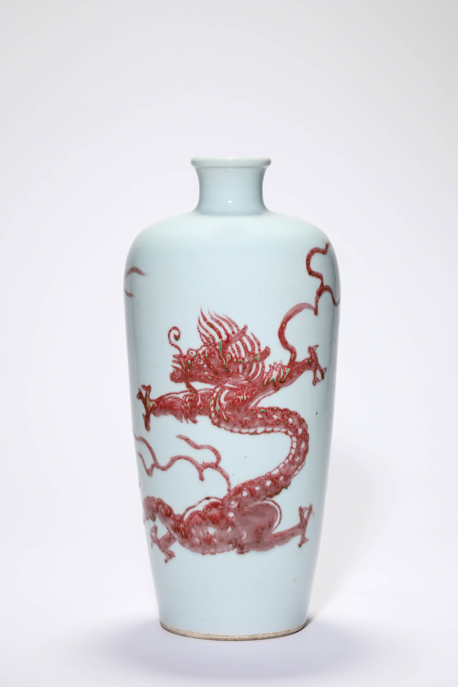 AN UNDERGLAZE-RED ?DRAGON? MEIPING: AN UNDERGLAZE-RED ?DRAGON? MEIPING Description: Dimensions: Width: 14.3 cm x Height: 31.4 cm. All measurements are approximate.