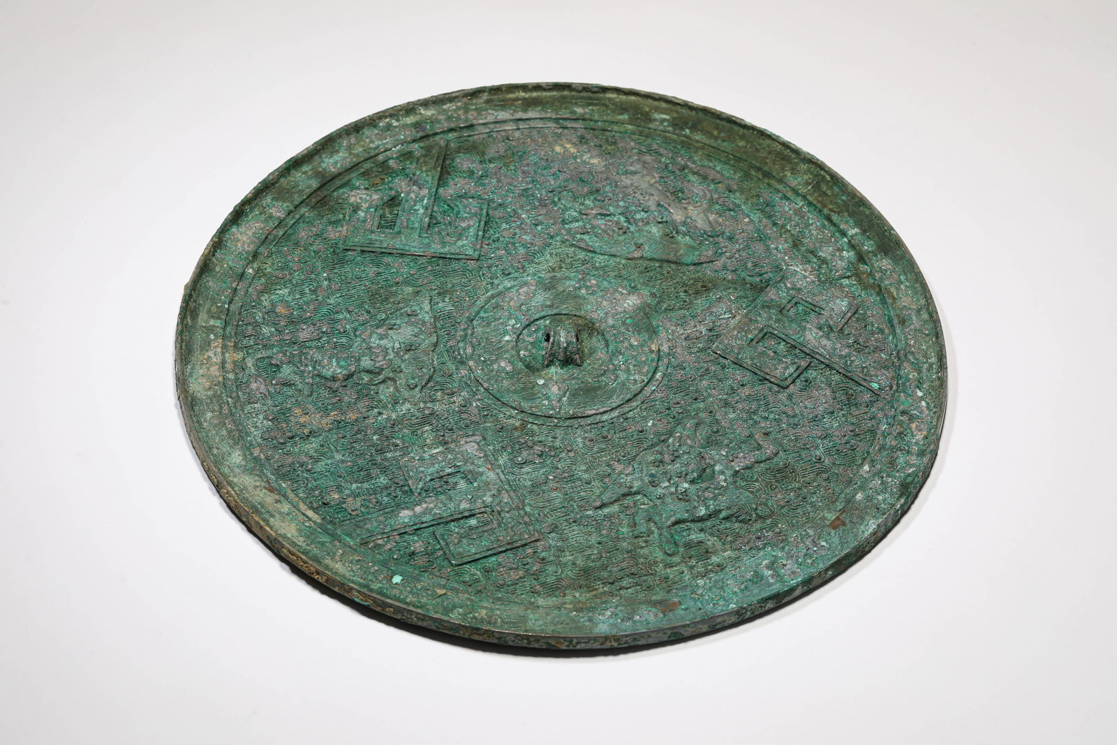 A BRONZE ?THREE MOUNTAINS? MIRROR - 2