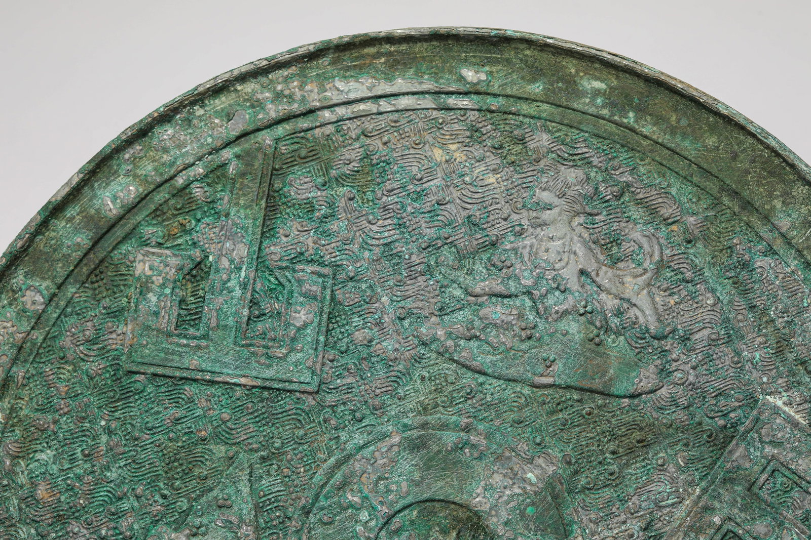 A BRONZE ?THREE MOUNTAINS? MIRROR - 4