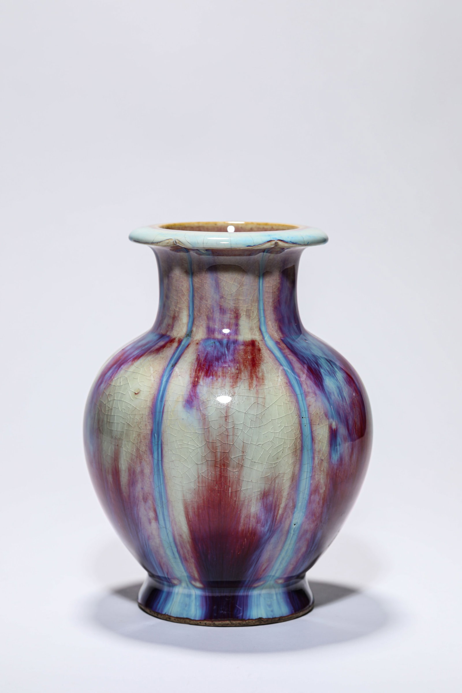 A FLAMBE-GLAZED VASE - 2