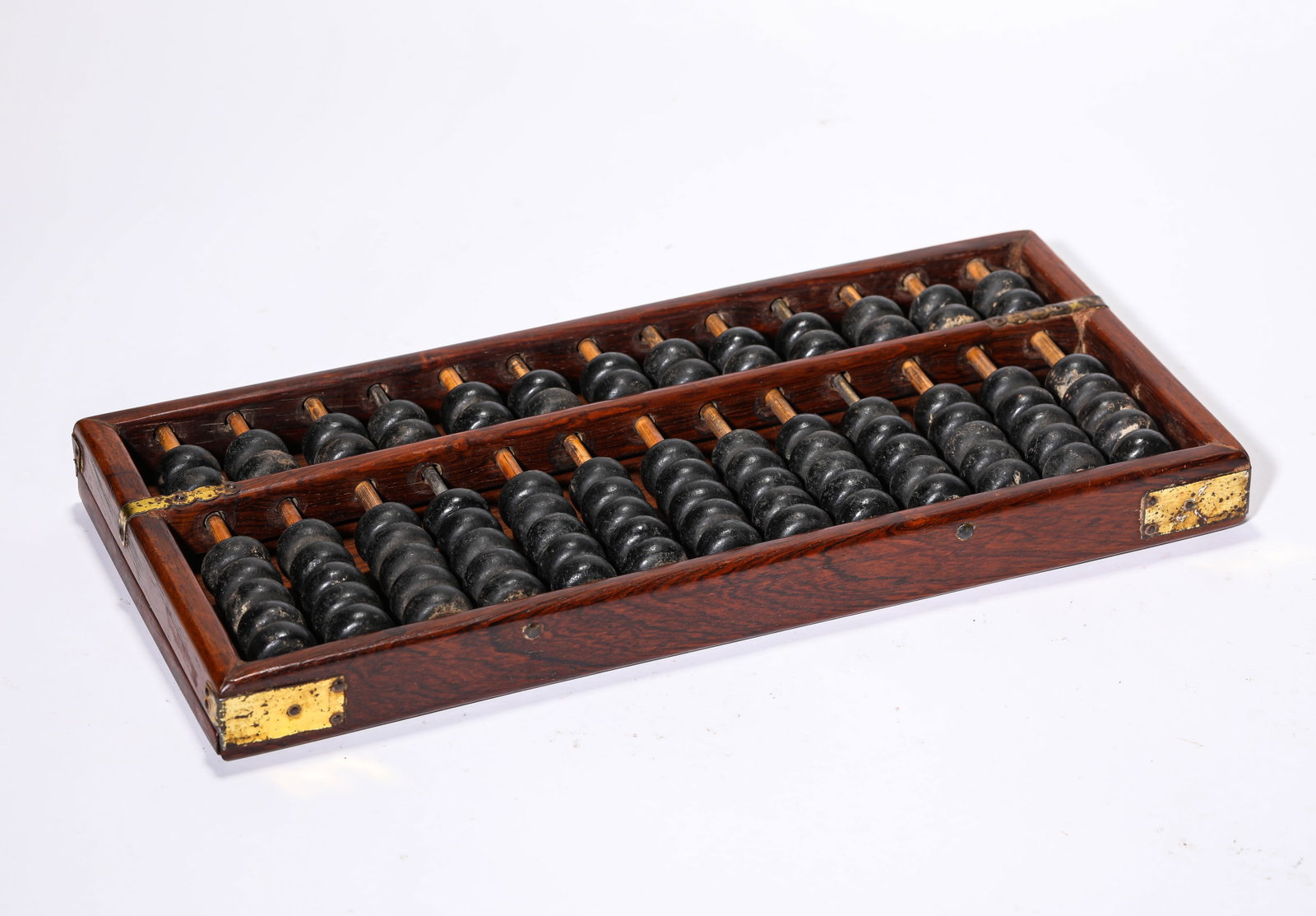AN ABACUS: A WOOD ABACUS Description: Dimensions: Width: 22.6 cm x Height: 15.5 cm. All measurements are approximate.