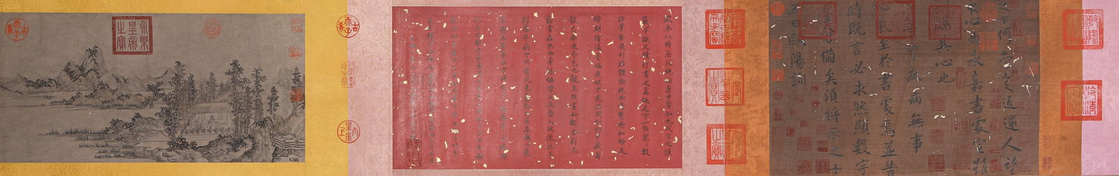 OUYANG XUN (557-641), ATTRIBUTED TO, RUNNING SCRIPT MODEL CALLIGRAPHY HANDSCROLL - 3