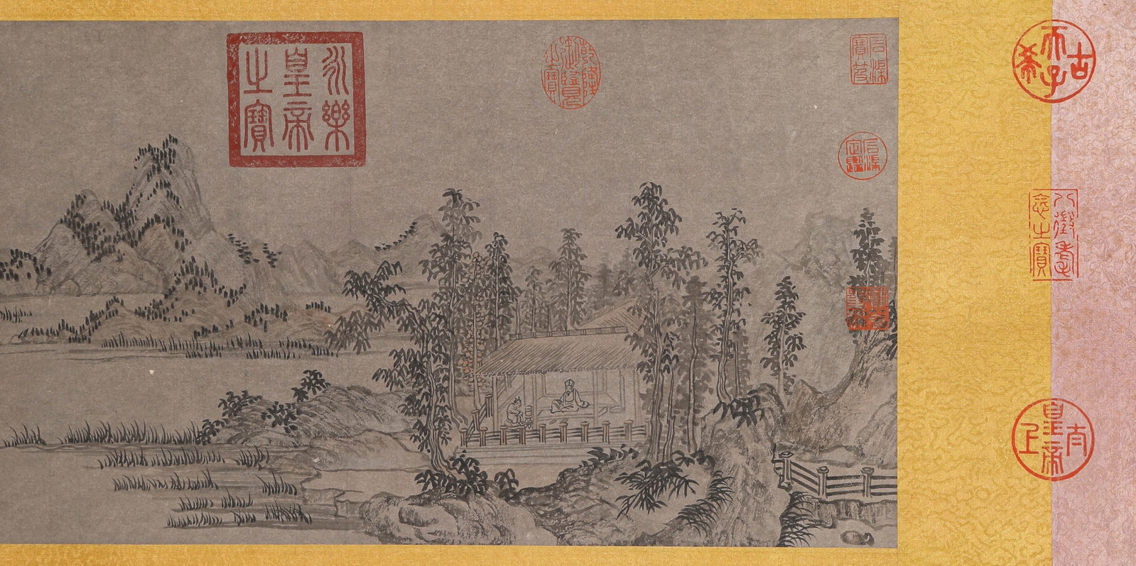 OUYANG XUN (557-641), ATTRIBUTED TO, RUNNING SCRIPT MODEL CALLIGRAPHY HANDSCROLL - 5