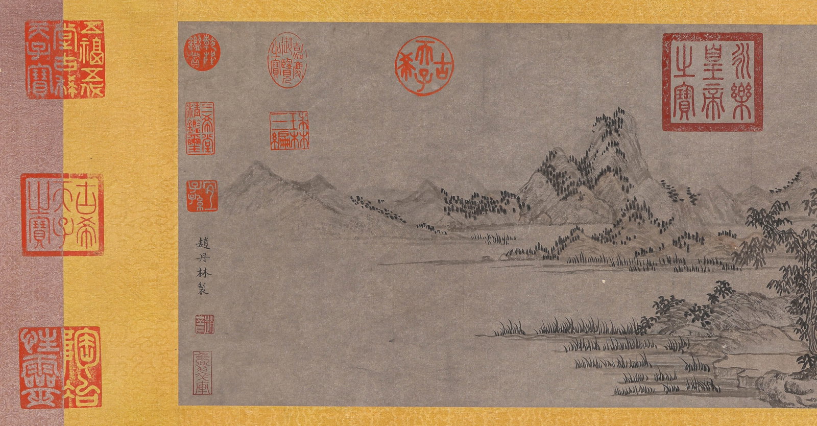 OUYANG XUN (557-641), ATTRIBUTED TO, RUNNING SCRIPT MODEL CALLIGRAPHY HANDSCROLL - 7