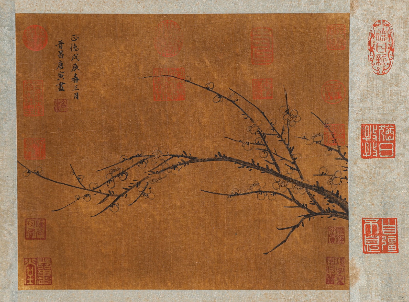 OUYANG XUN (557-641), ATTRIBUTED TO, RUNNING SCRIPT MODEL CALLIGRAPHY HANDSCROLL - 8