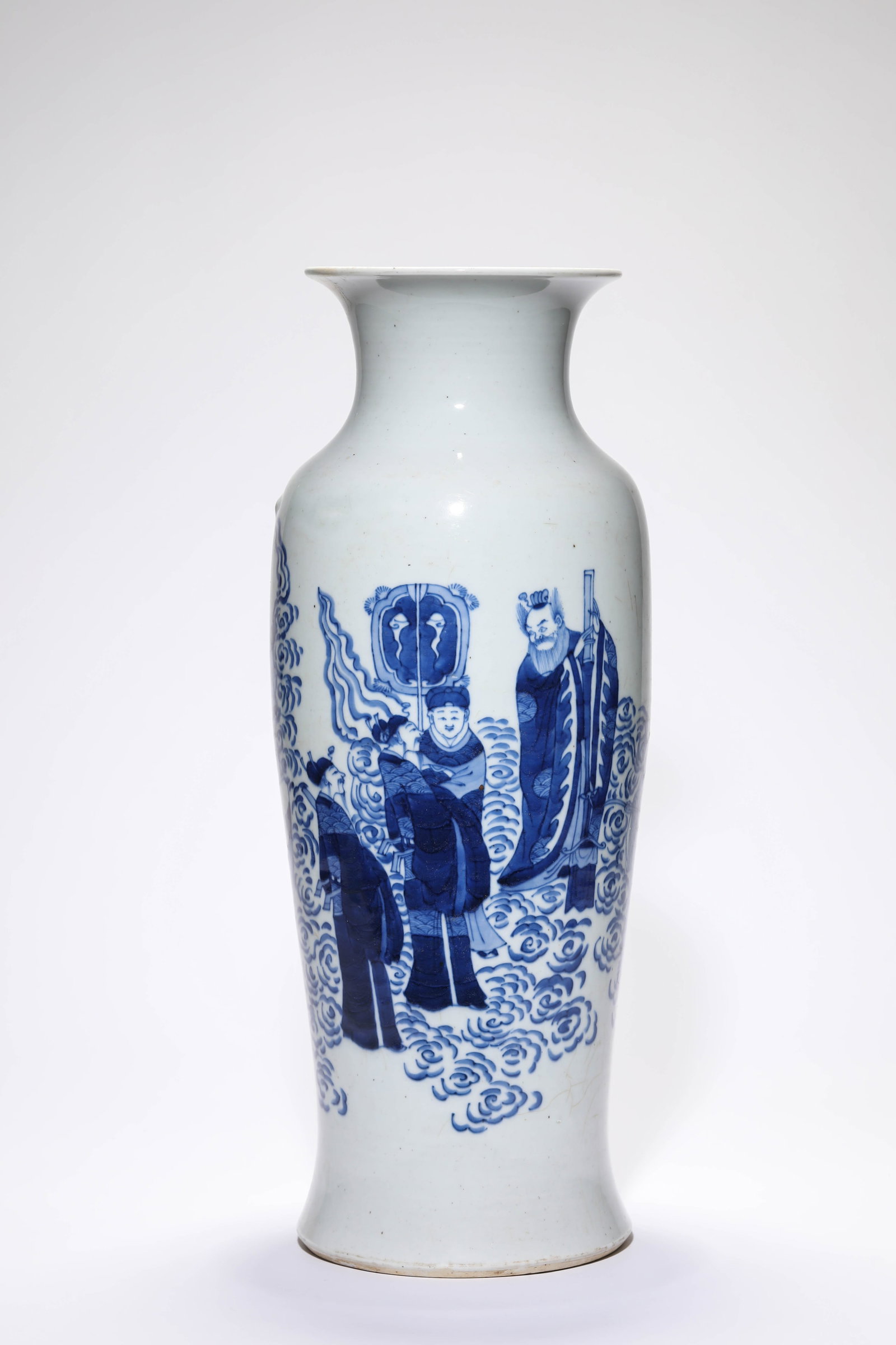 A BLUE AND WHITE ?FIGURAL? VASE - 3
