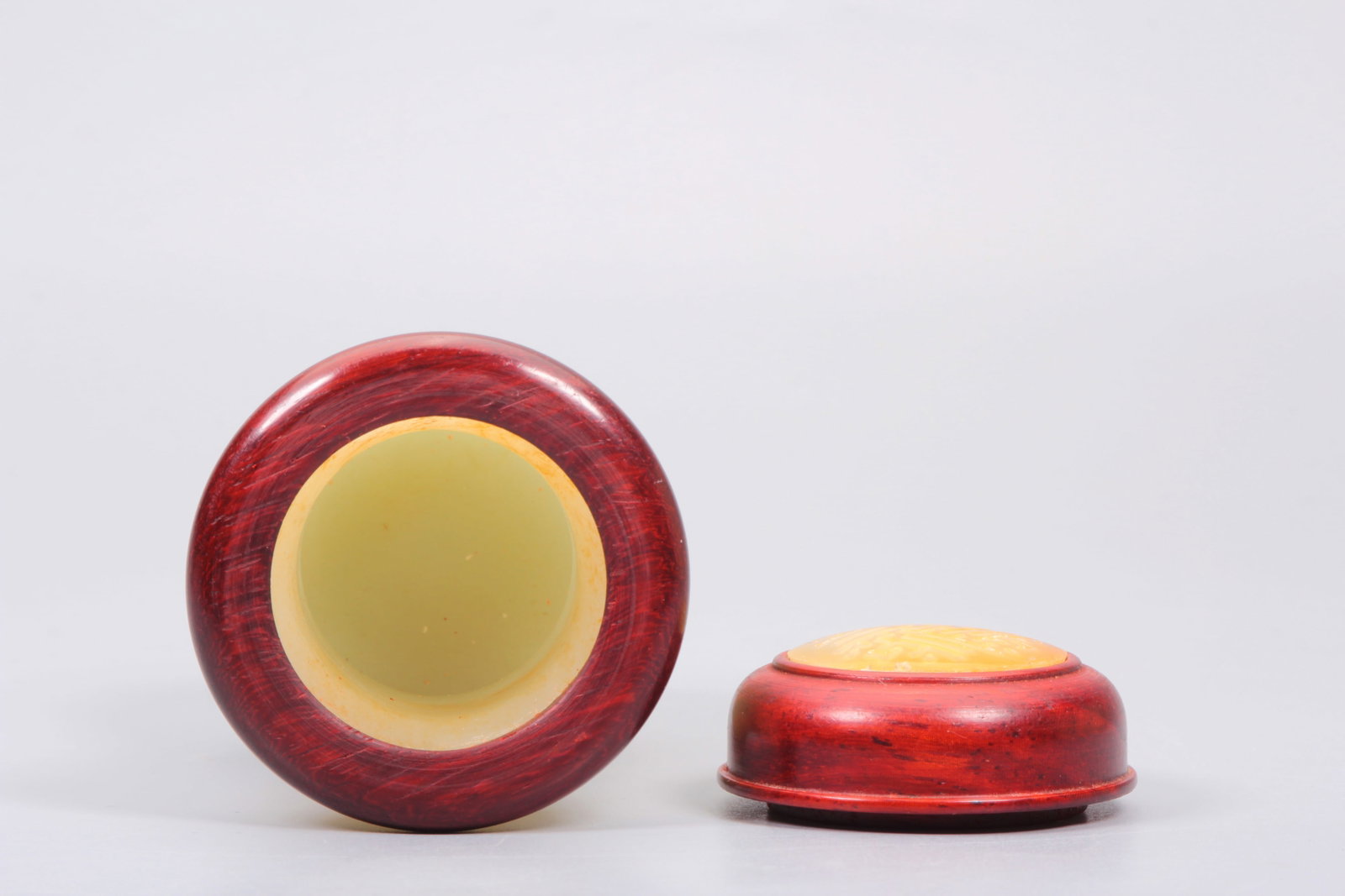 A HETIAN JADE INSECT-FORM GOURD - 5