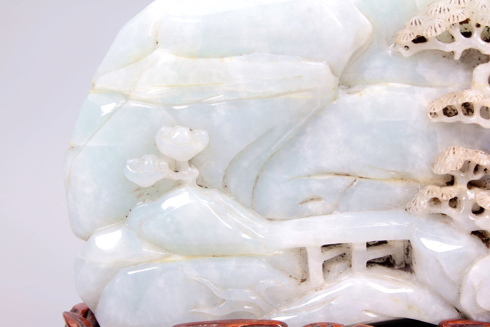 A JADEITE 'LANDSCAPE AND FIGURES' DISPLAY PIECE - 11