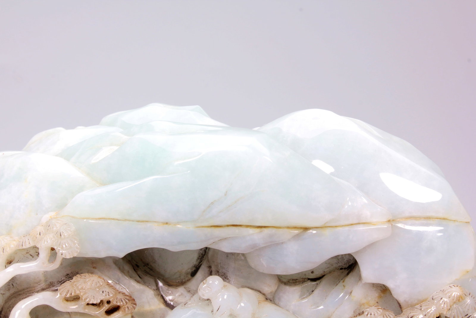 A JADEITE 'LANDSCAPE AND FIGURES' DISPLAY PIECE - 5