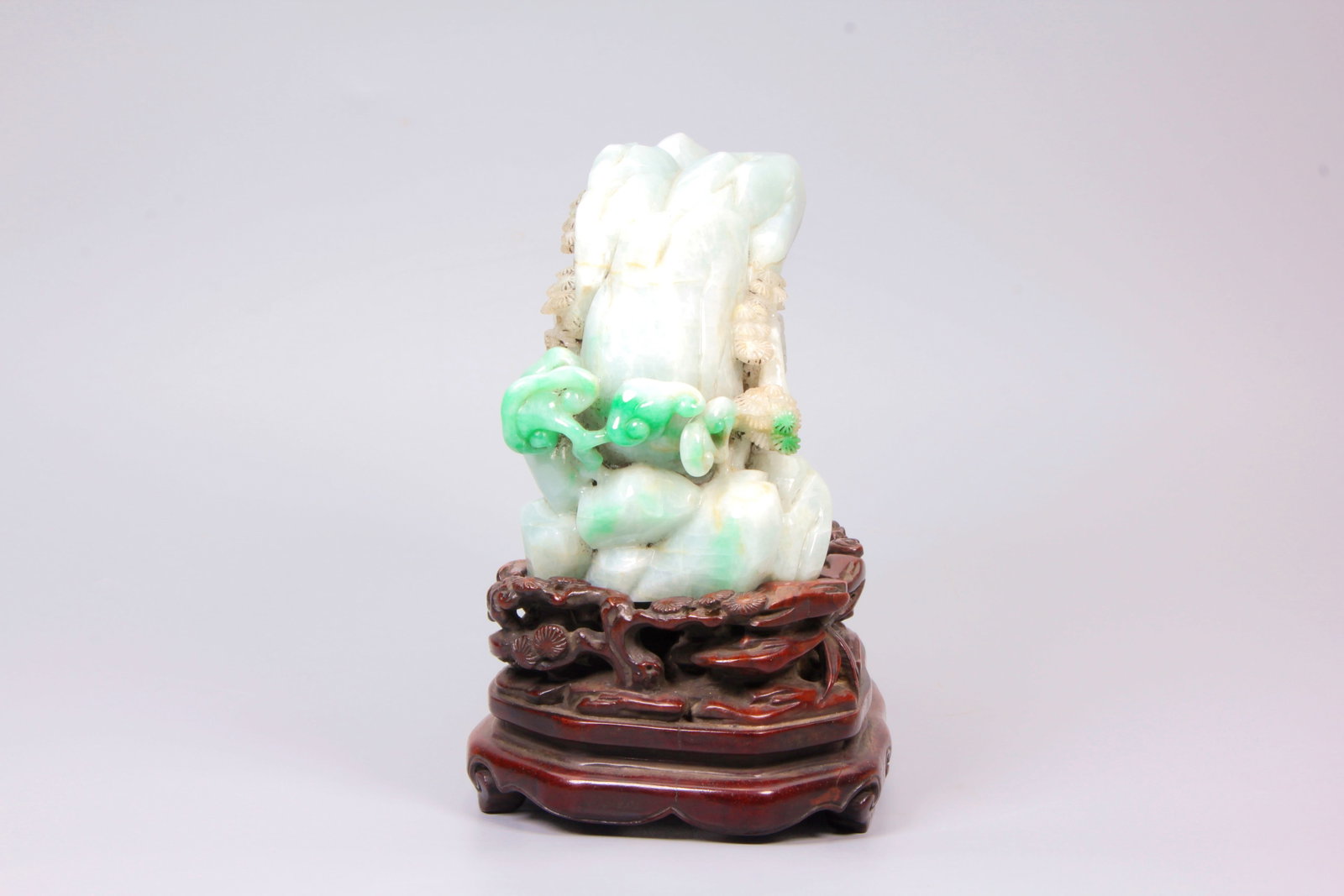 A JADEITE 'LANDSCAPE AND FIGURES' DISPLAY PIECE - 6