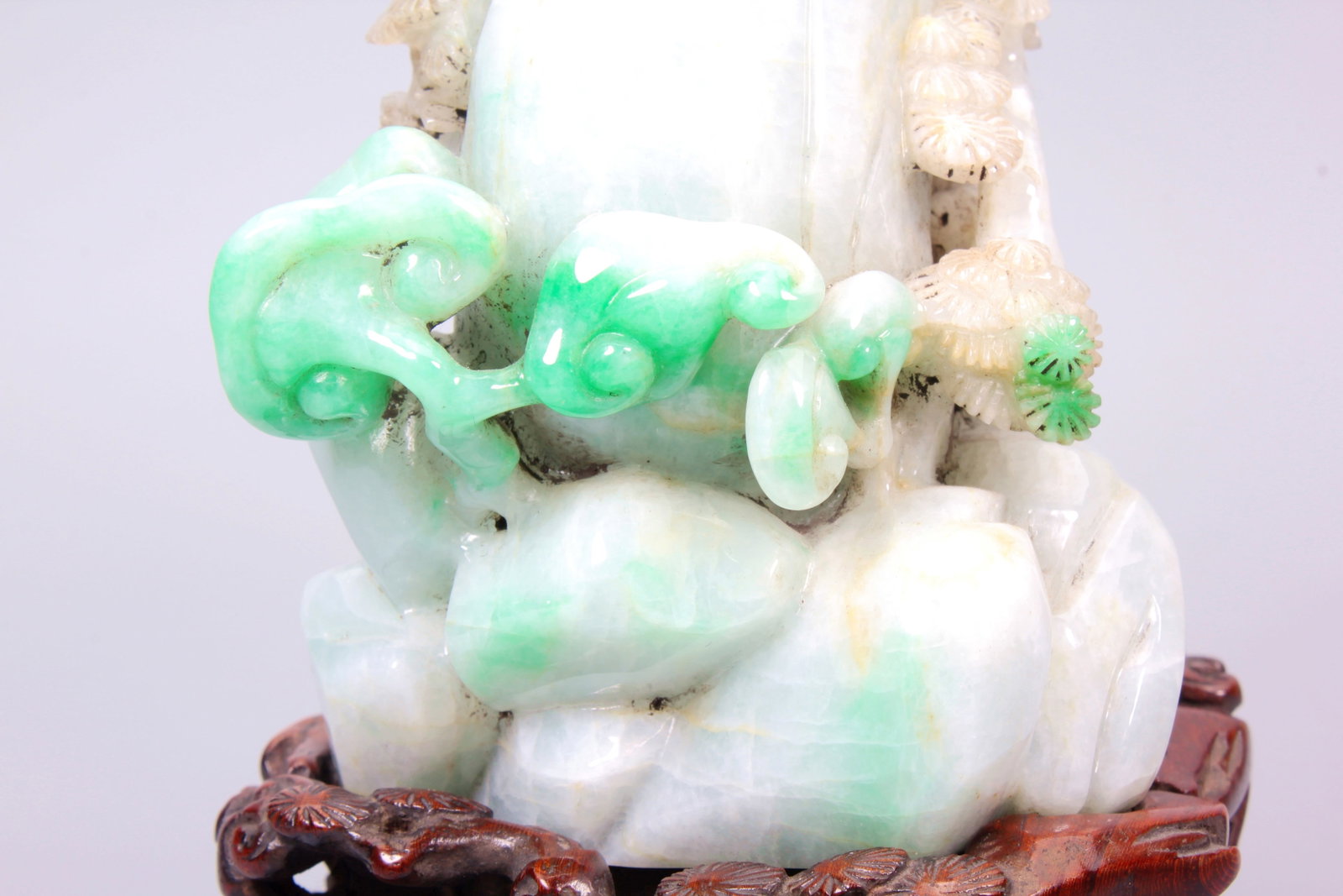 A JADEITE 'LANDSCAPE AND FIGURES' DISPLAY PIECE - 7