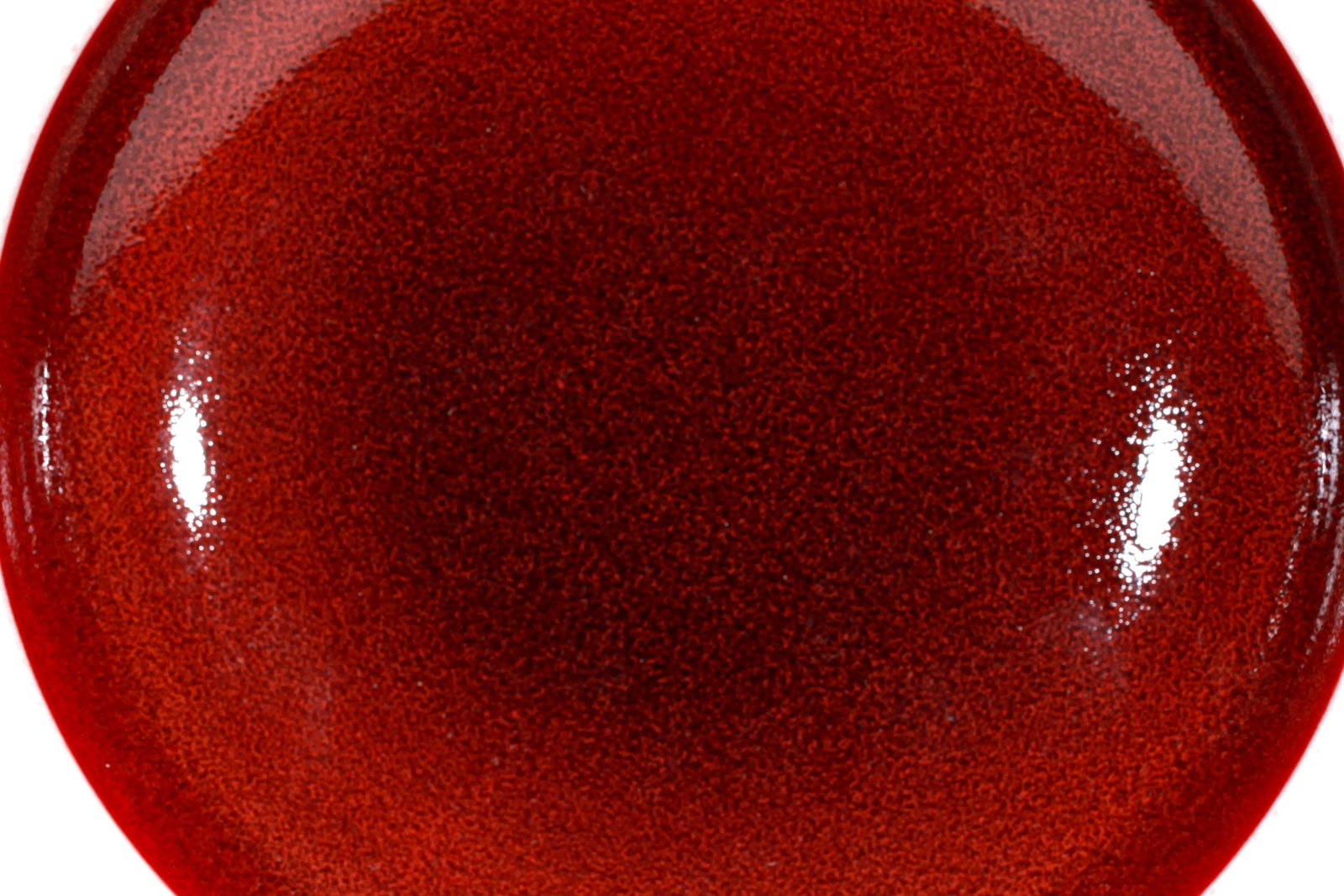 A RED GLAZED DISH - 2