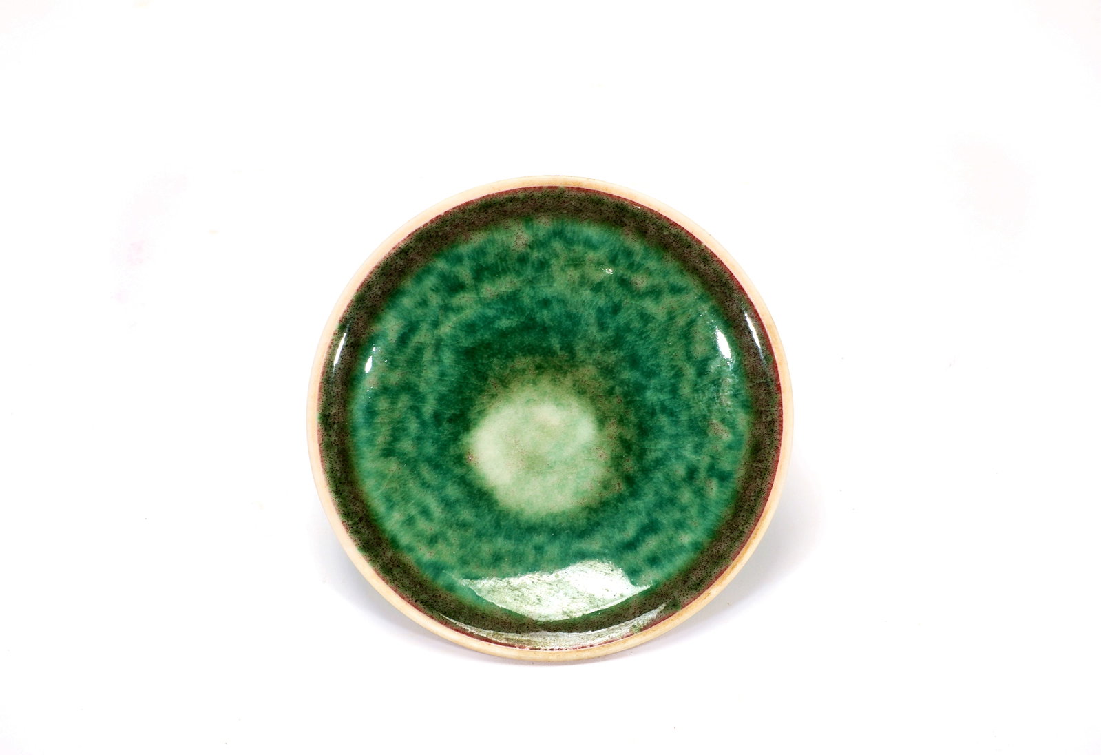 A GREEN GLAZED COVERED BOWL - 4