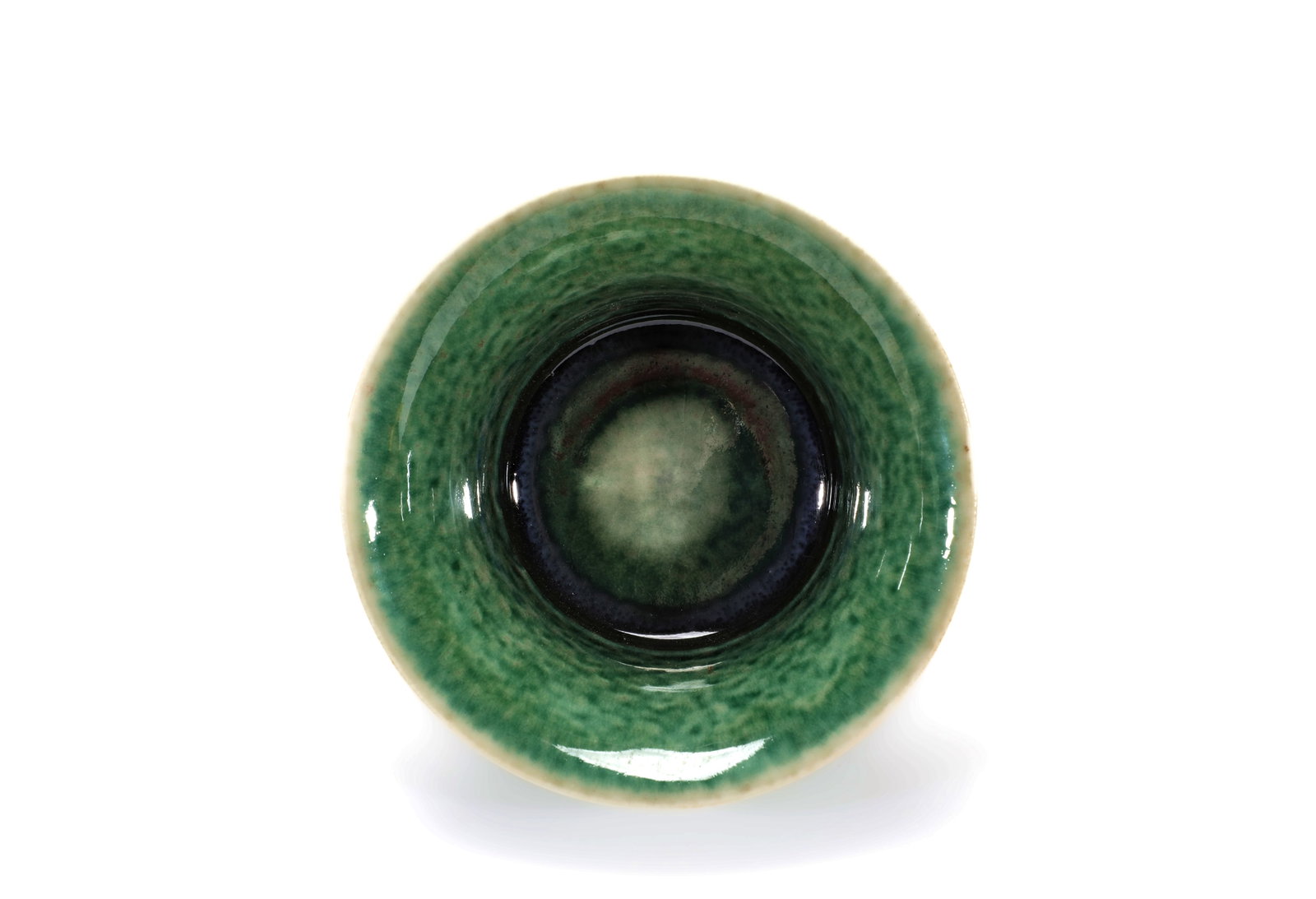 A GREEN GLAZED COVERED BOWL - 5