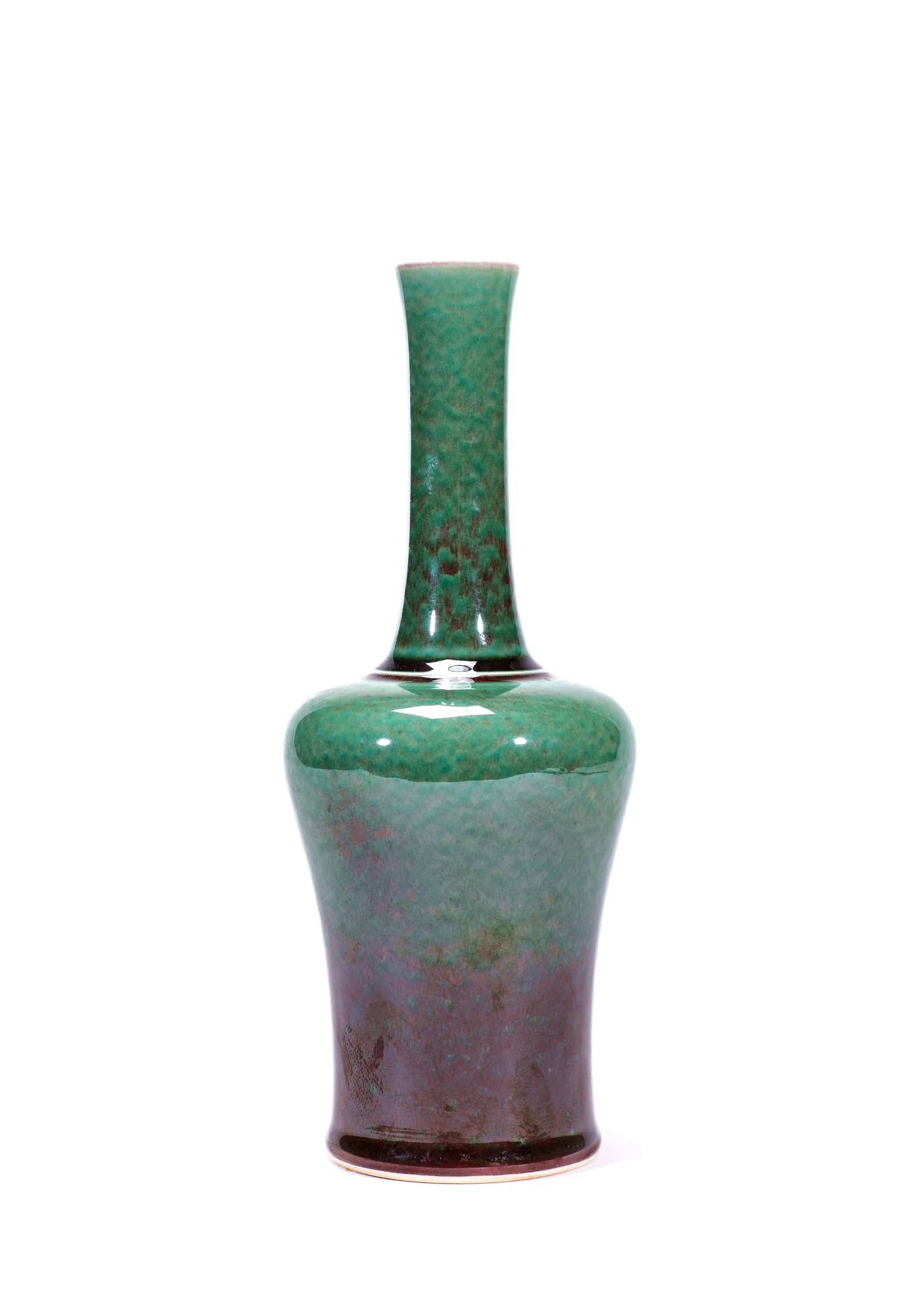 A LANG-YAO GREEN GLAZED RATTLE HOLDER: A LANG-YAO GREEN GLAZED RATTLE HOLDER Size:Width:9cm,Height:21cm