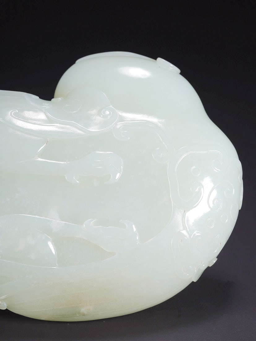 A HETIAN JADE 'PHOENIX' BRUSH WASHER - 8