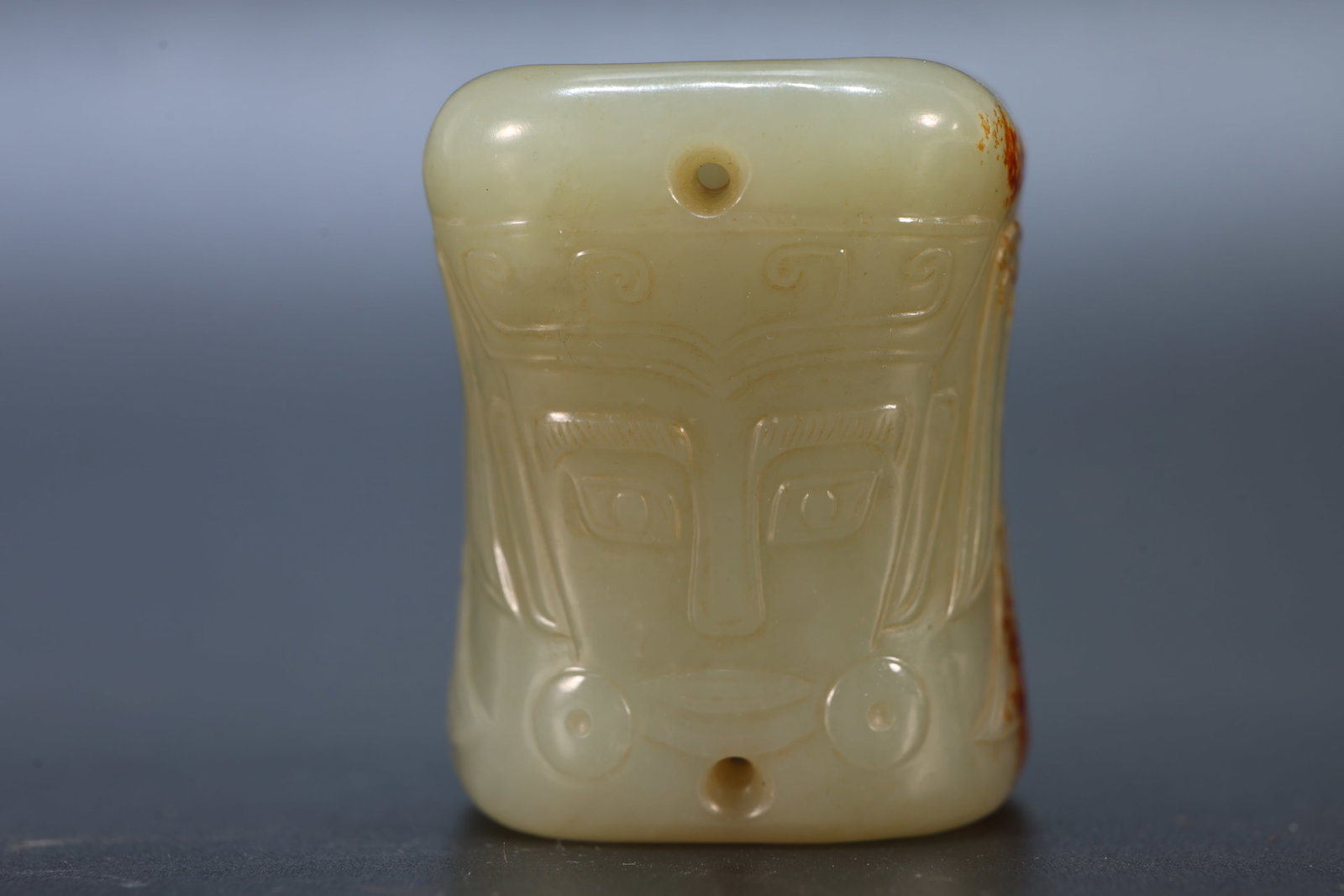 Jade Carved Beast Face Pattern Ornament - 2