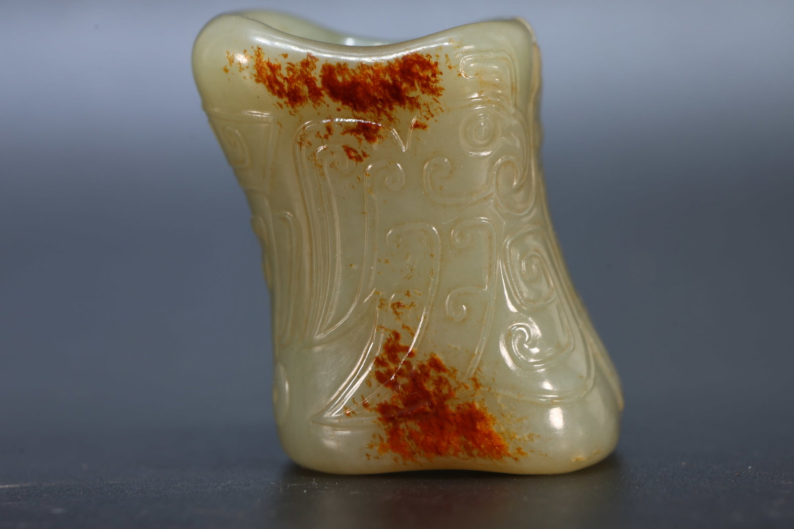 Jade Carved Beast Face Pattern Ornament - 3