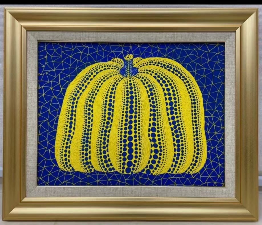 Drawing Pumpkin Oil Painting,Yayoi Kusama Mark: Drawing Pumpkin Oil Painting,Yayoi Kusama Mark (50 x 59cm)
