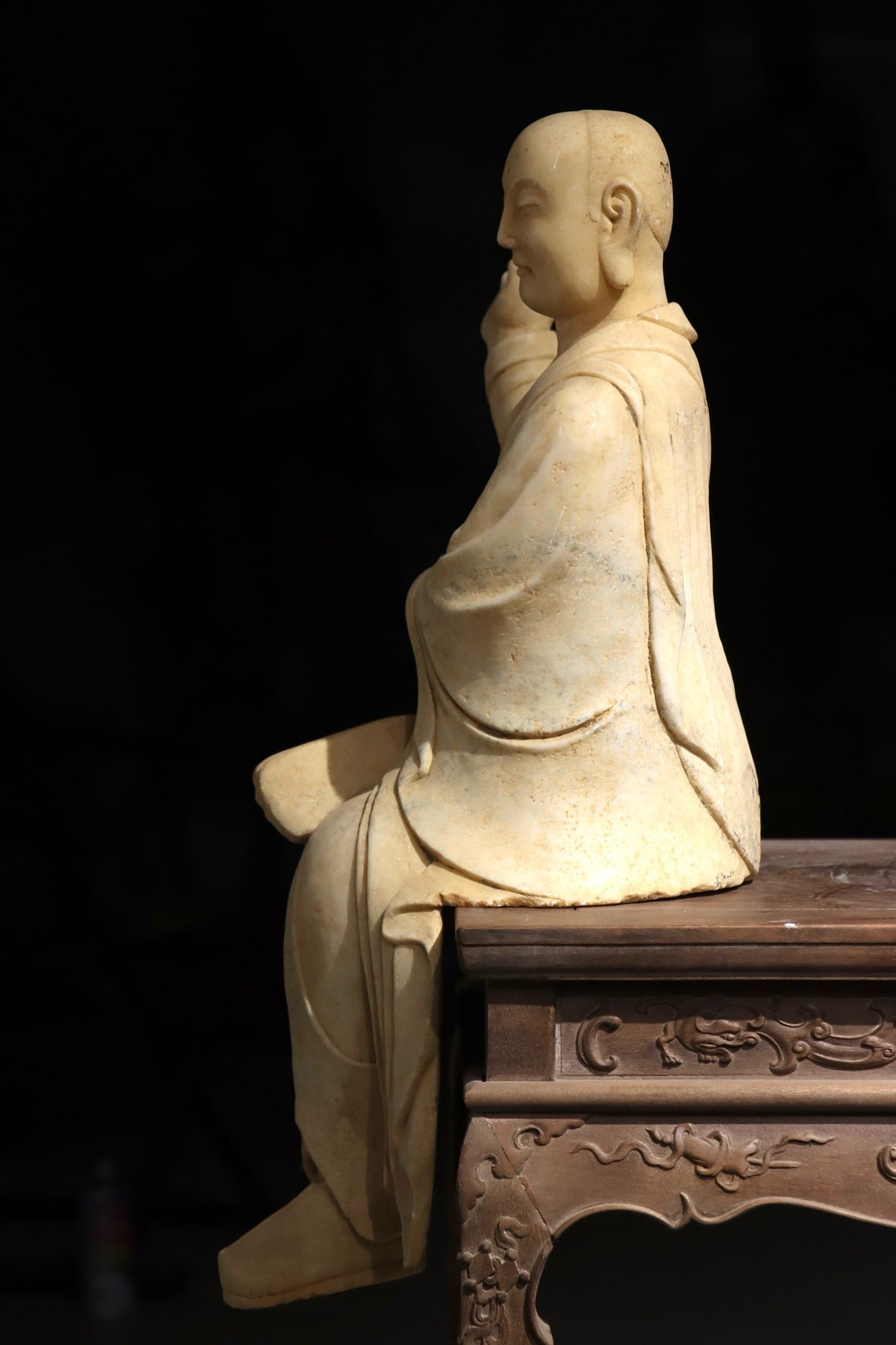 White Stone Arhat Figure - 7