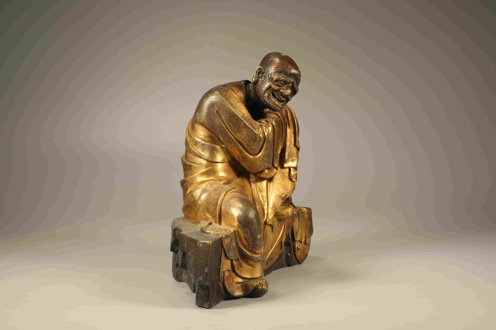 Gilt Bronze Arhat Figure - 2