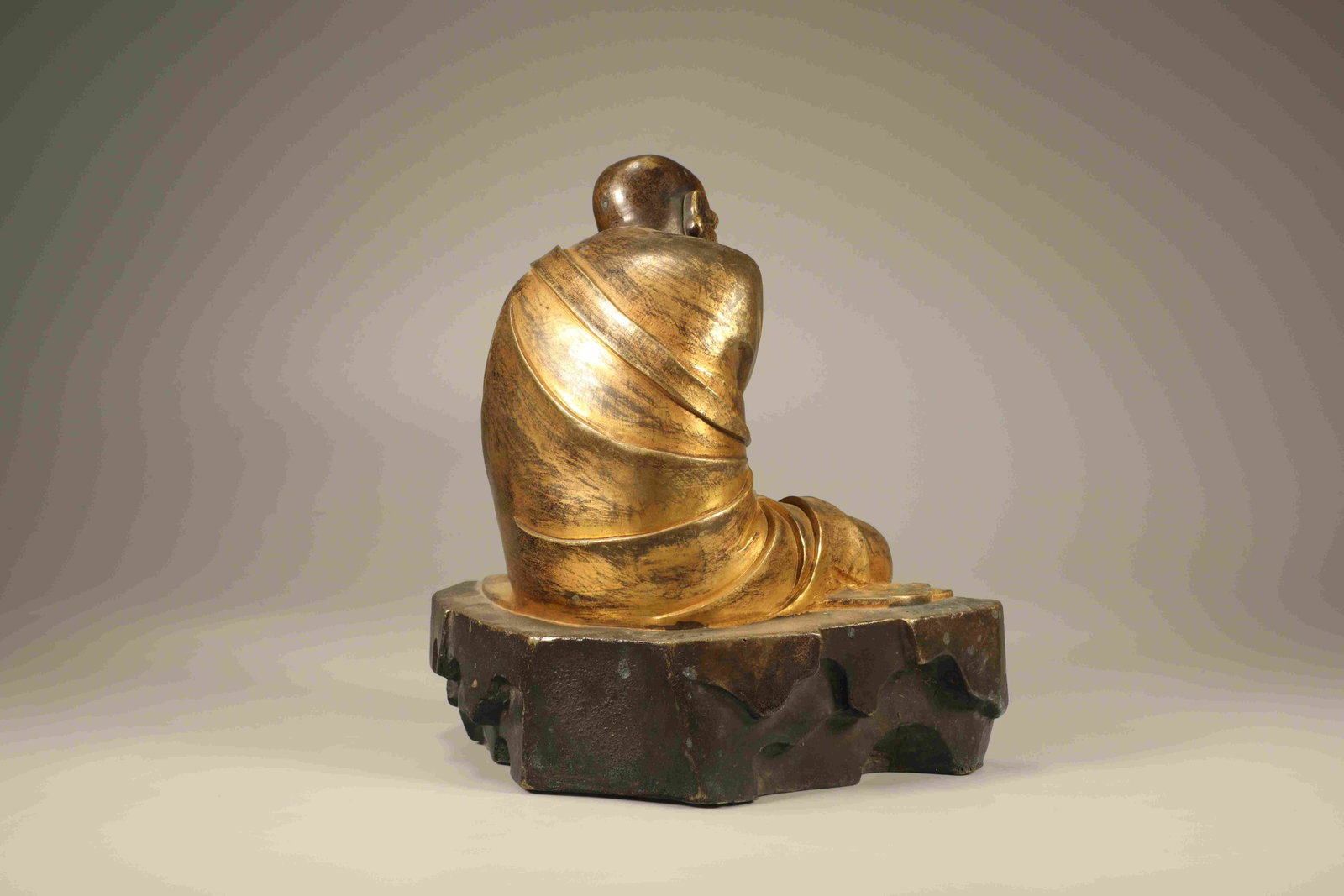 Gilt Bronze Arhat Figure - 3
