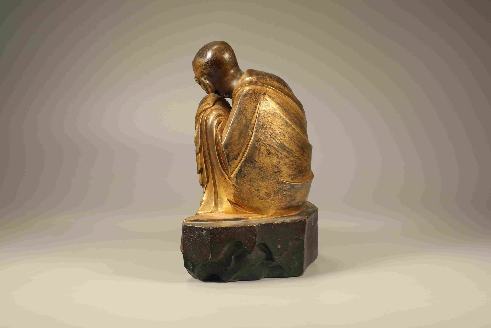 Gilt Bronze Arhat Figure - 4