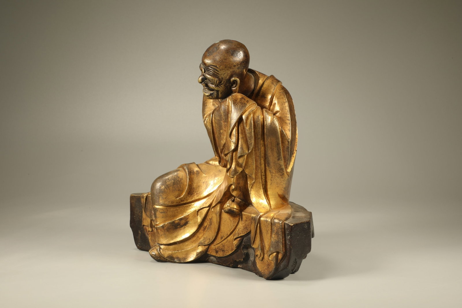 Gilt Bronze Arhat Figure - 5