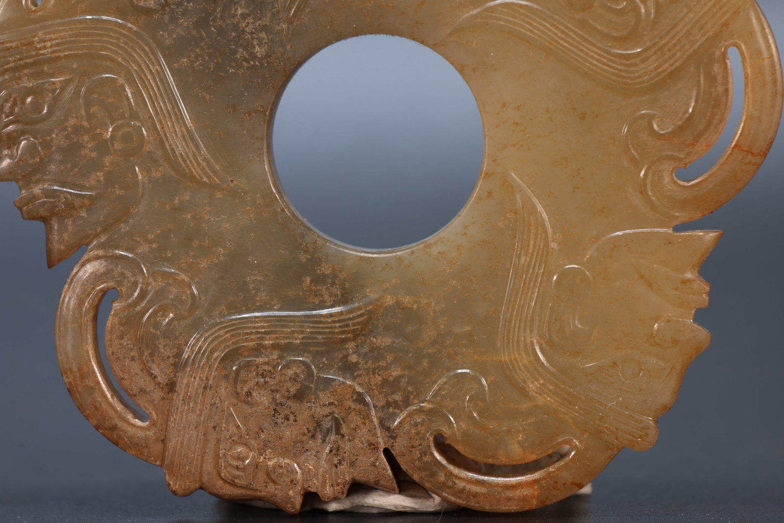 Jade Carved Character Face Pattern Bi - 4