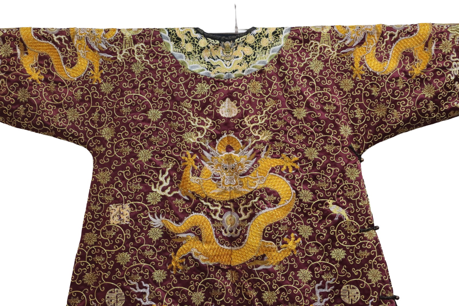 Silk Embroidery Cloud and Dragon Pattern Dragon Robe - 11