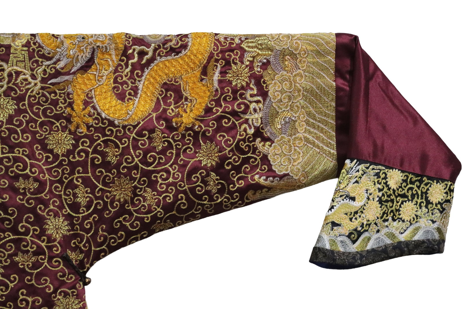 Silk Embroidery Cloud and Dragon Pattern Dragon Robe - 13